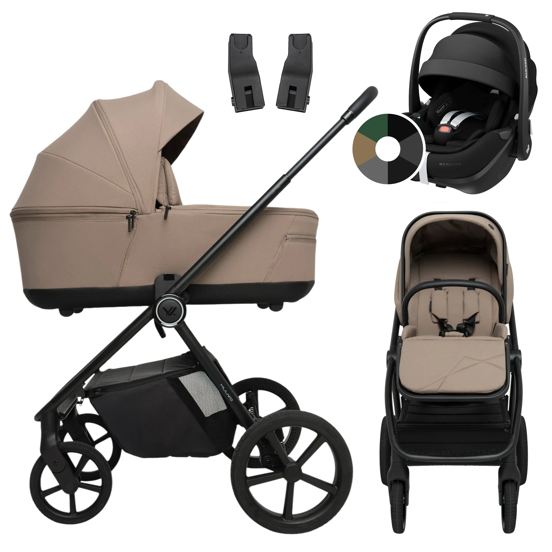 Muuvo One + Maxi-Cosi Pebble 360 Pro2 +GRATIS - 3w1 | Praline