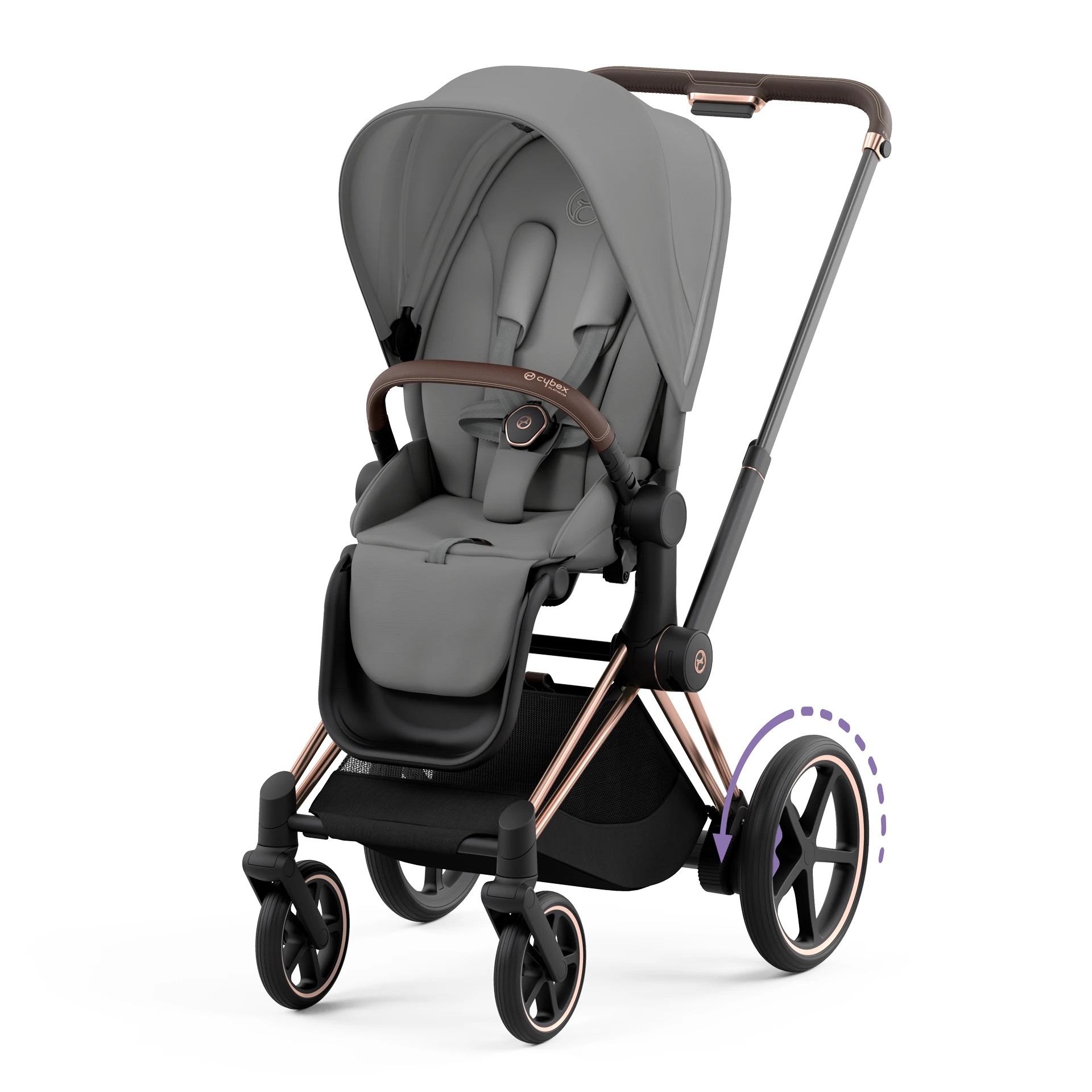 Cybex e-Priam 4.0 - 2w1 | Mirage Grey (Rosegold Frame)