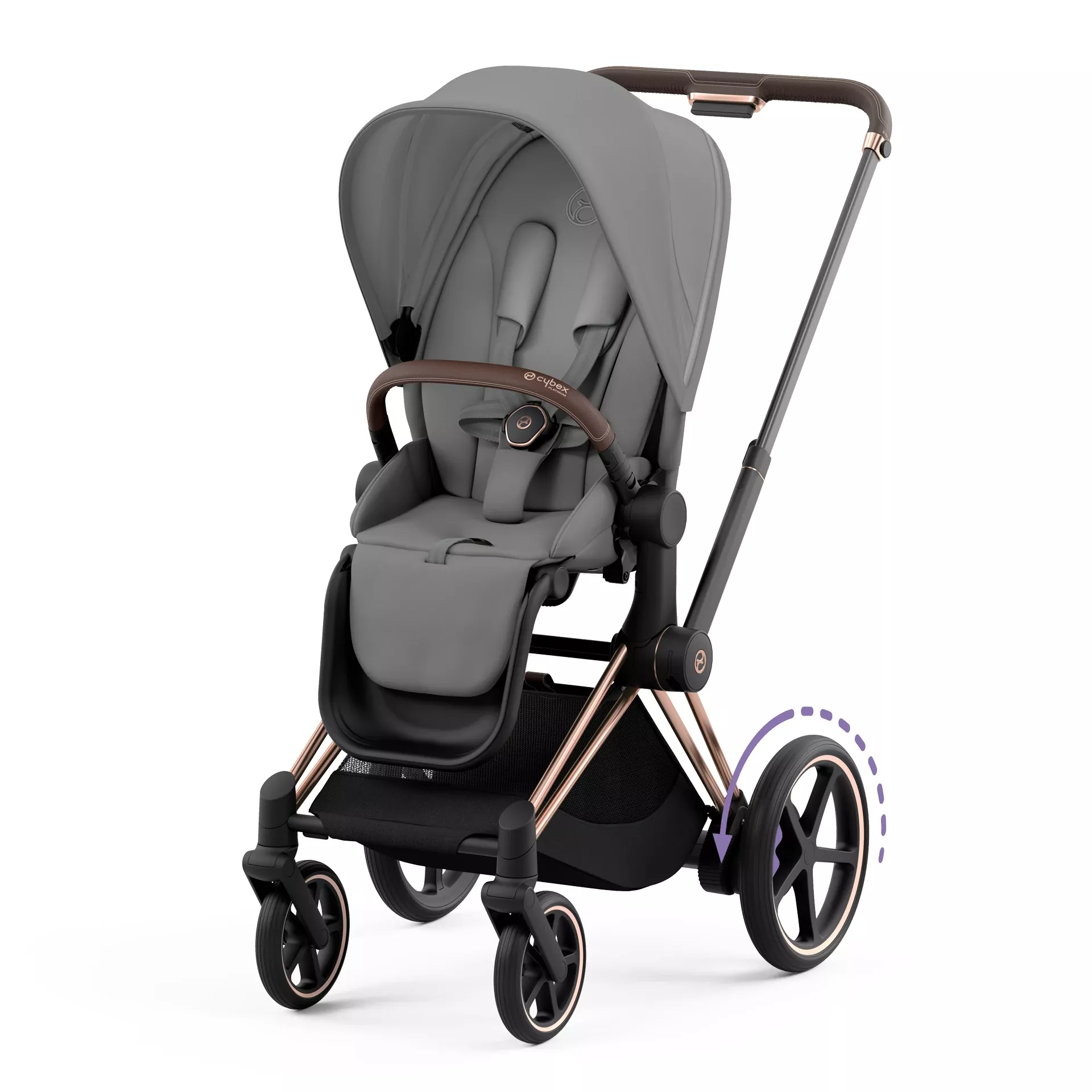 Cybex e-Priam 4.0 - 2w1 | Mirage Grey (Rosegold Frame) Cybex e-Priam 4.0 - 2w1 | Mirage Grey (Rosegold Frame)