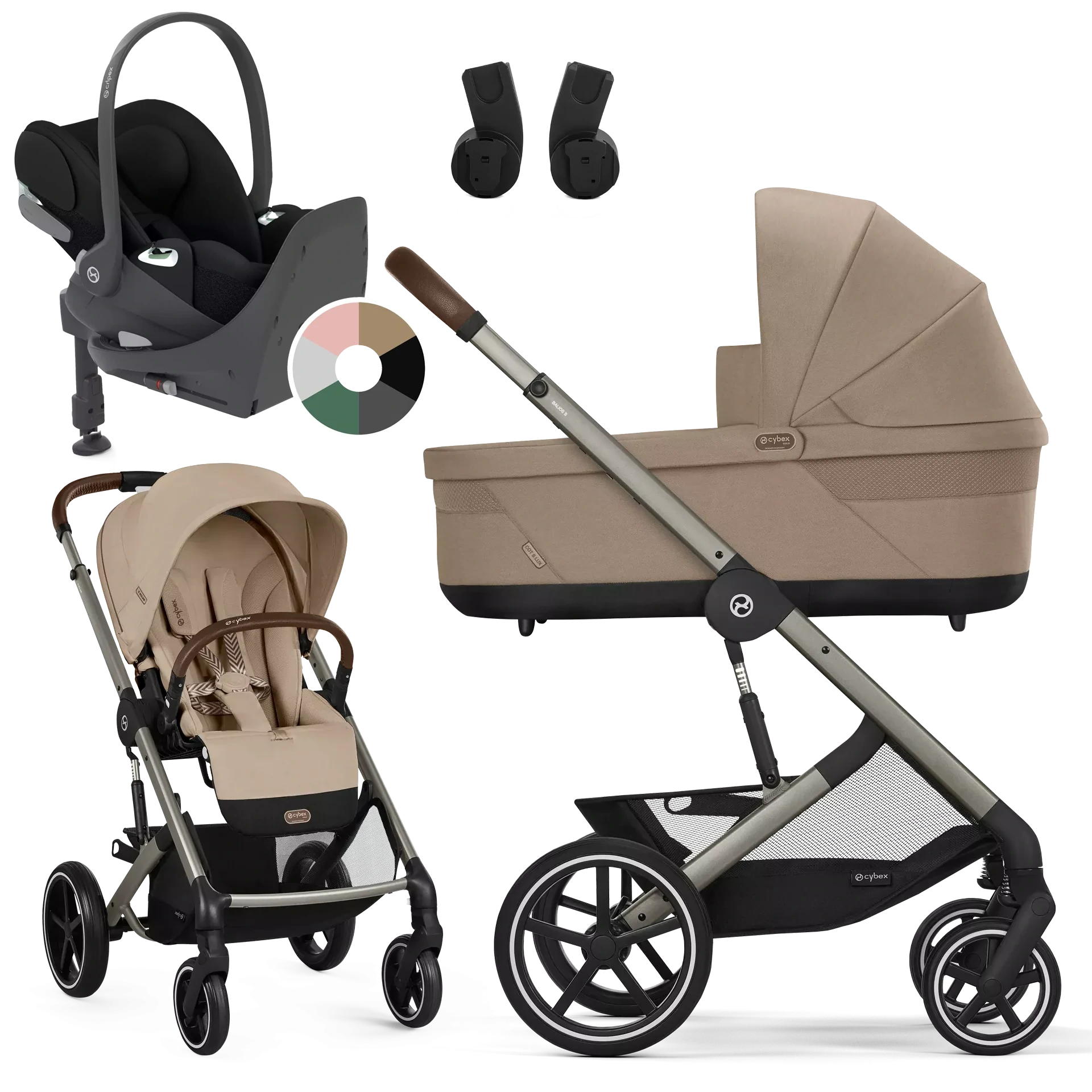 Cybex Balios S Lux + Cybex Cloud T i-Size + baza T - 4w1 | Almond Beige