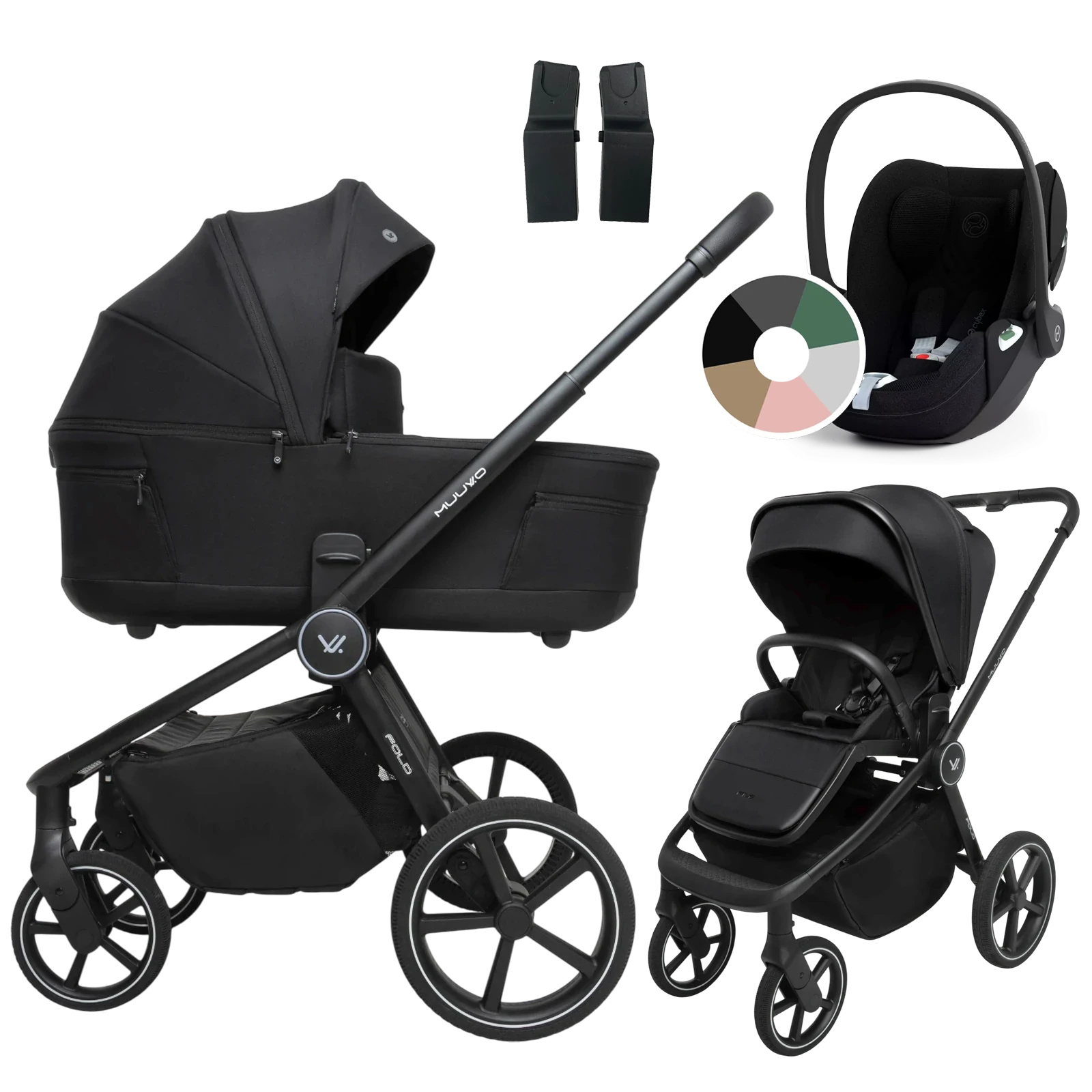 Muuvo Fold + Cybex Cloud T i-Size + GRATIS - 3w1 | Classic Black