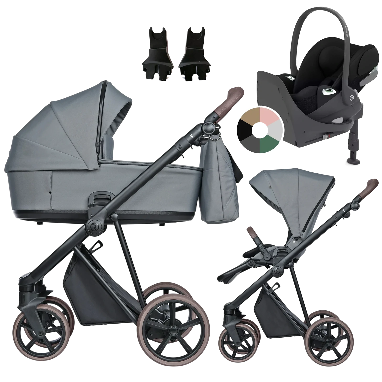 Roan Ivi 2.0 Vintage + Cybex Cloud T + baza T + GRATIS - 4w1 | Blue Tea