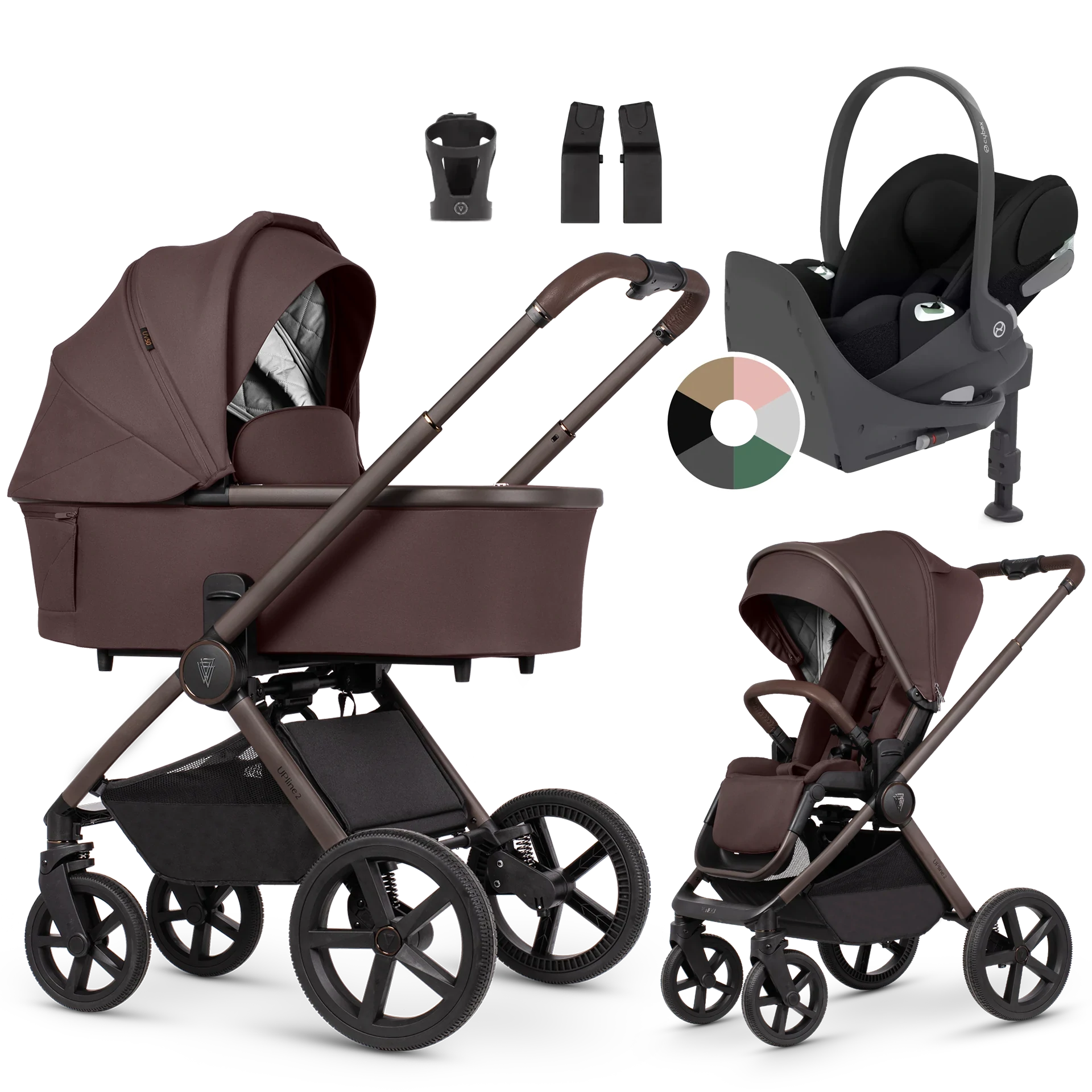 Venicci Upline 2 + Cybex Cloud T + baza T +AKCESORIA - 4w1 | Burgundy Venicci Upline 2 + Cybex Cloud T + baza T +AKCESORIA - 4w1 | Burgundy