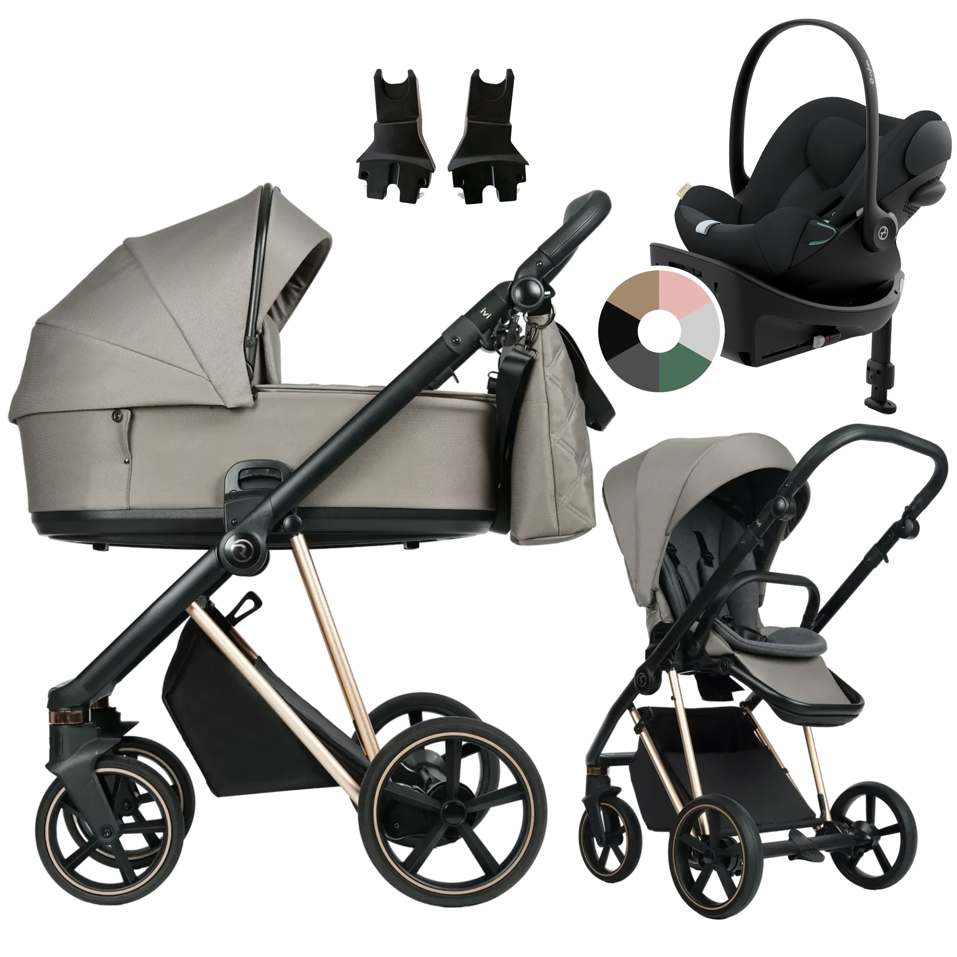 Roan Ivi 2.0 + Cybex Cloud G + baza G +GRATIS - 4w1 | Mocca