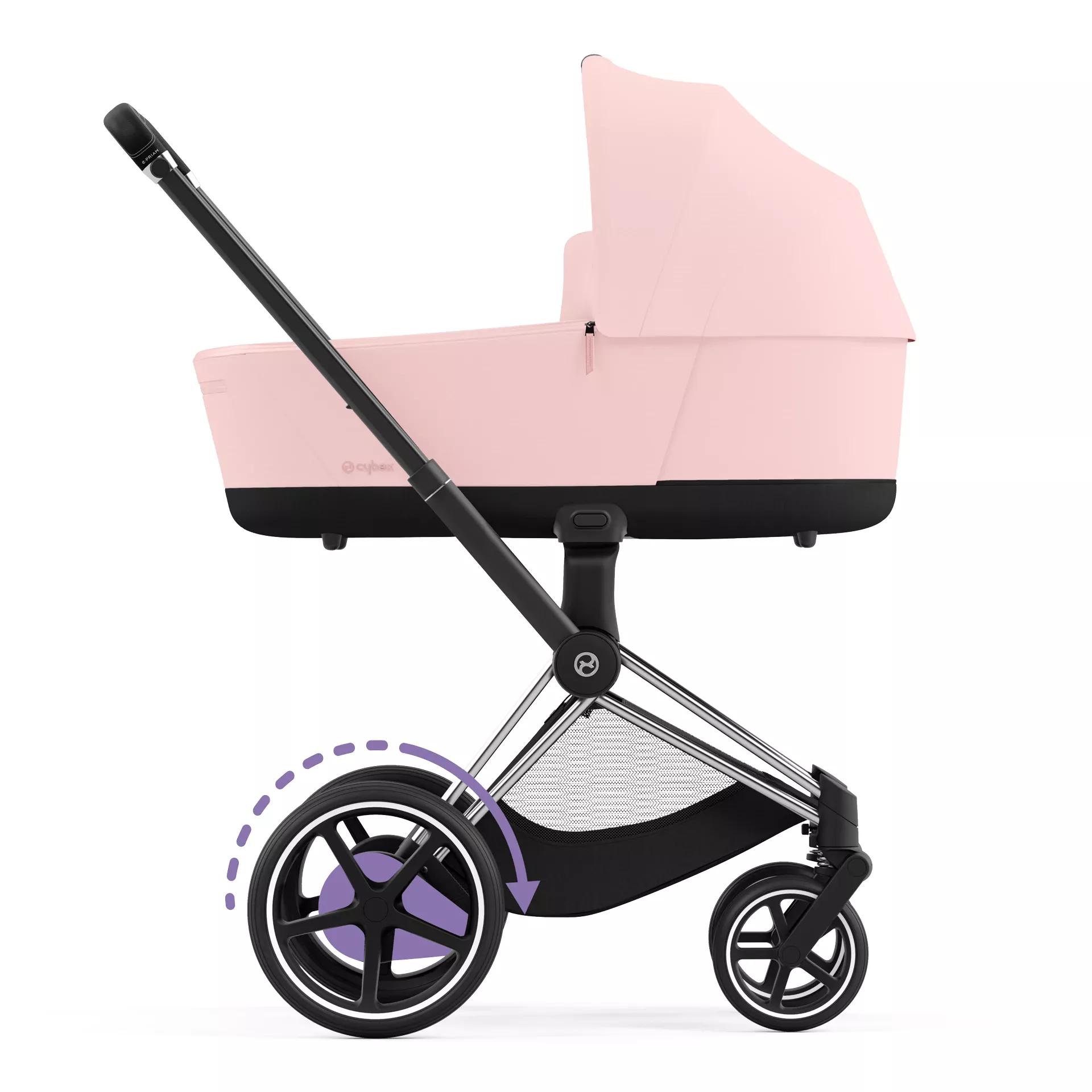 Cybex e-Priam 4.0 - 2w1 | Peach Pink (Chrome Black Frame) Cybex e-Priam 4.0 - 2w1 | Peach Pink (Chrome Black Frame)