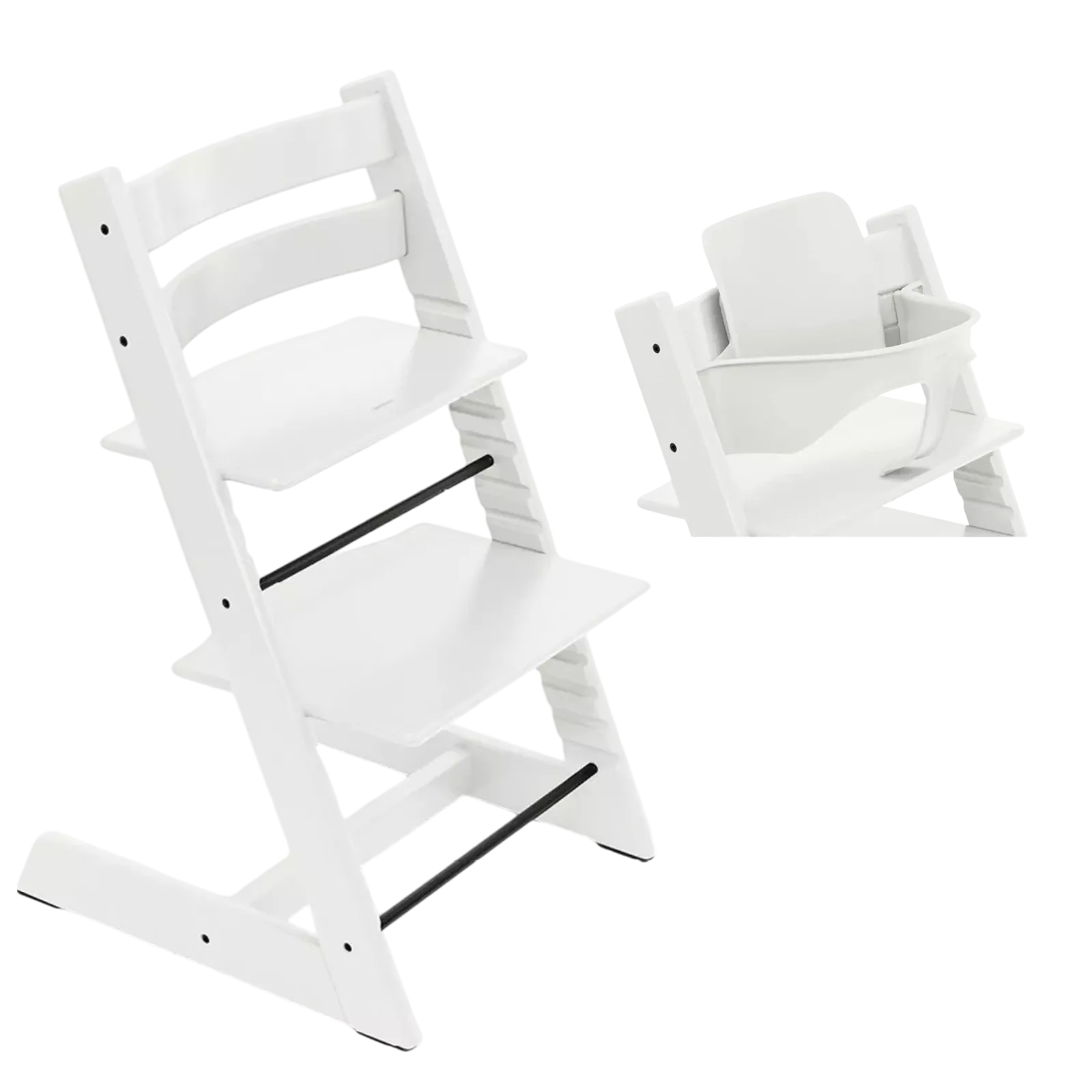 Stokke Tripp Trapp - krzesełko do karmienia + Baby Set | White