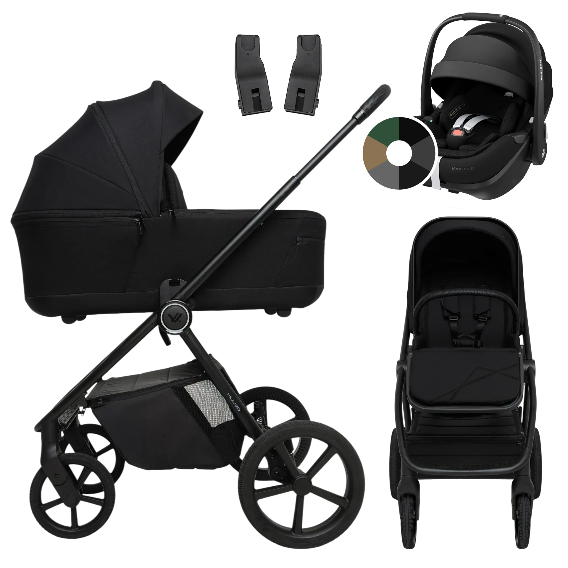 Muuvo One + Maxi-Cosi Pebble 360 Pro2 +GRATIS - 3w1 | Negro