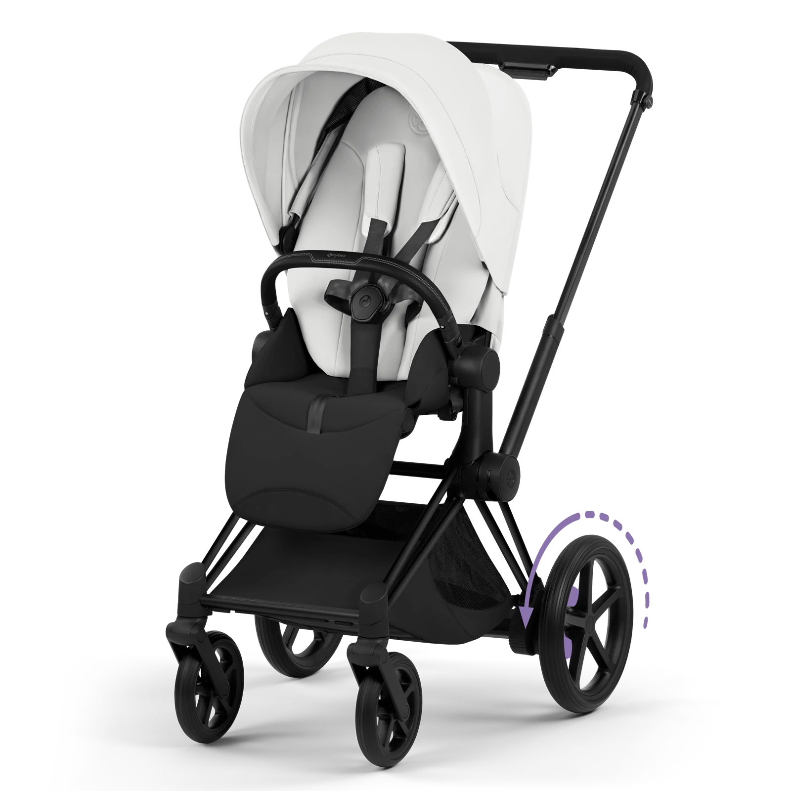 Cybex e-Priam 5.0 - wózek 2w1 | Off White - Matt Black (Style)