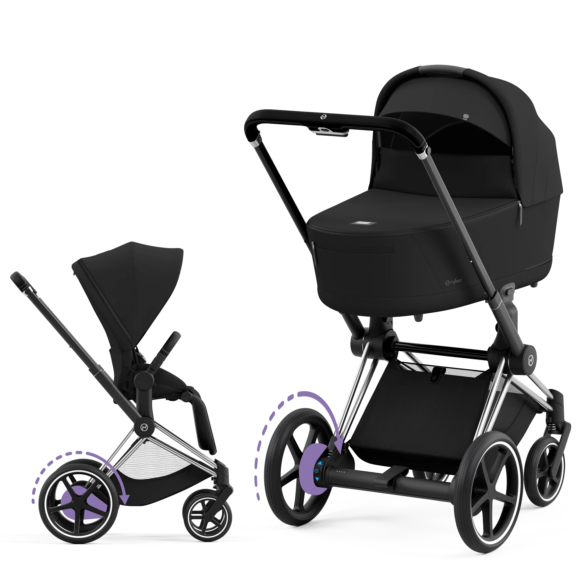 Cybex e-Priam 4.0 - 2w1 | Sepia Black (Chrome Black Frame)
