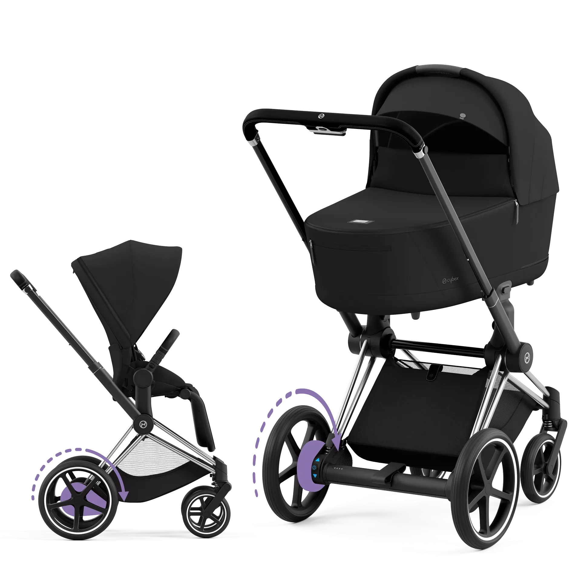 Cybex e-Priam 4.0 - 2w1 | Sepia Black (Chrome Black Frame)