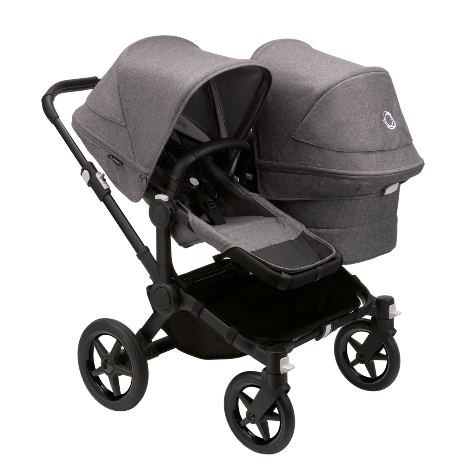 Bugaboo Donkey 5 Duo | Black-Grey Melange-Grey Melange