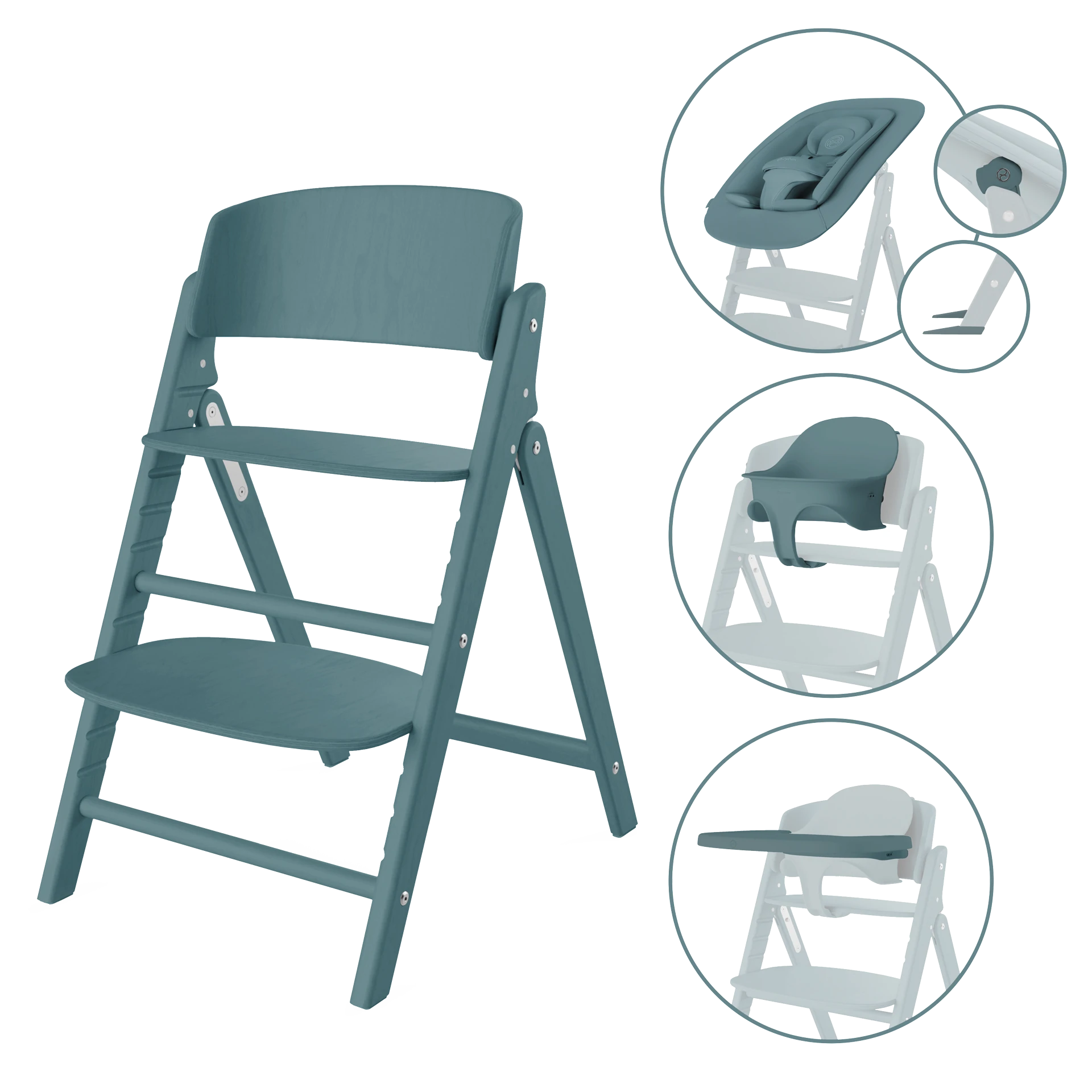 Cybex Click & Fold - zestaw 4w1 | Stone Blue