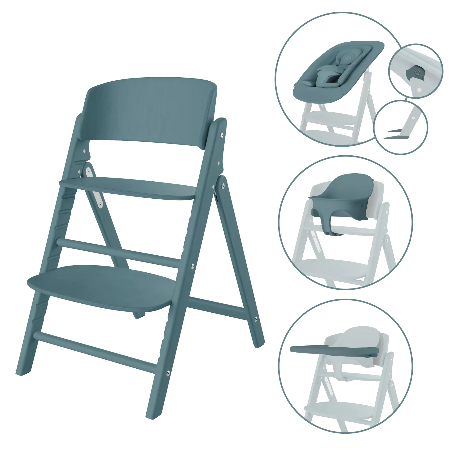 Cybex Click & Fold - zestaw 4w1 | Stone Blue