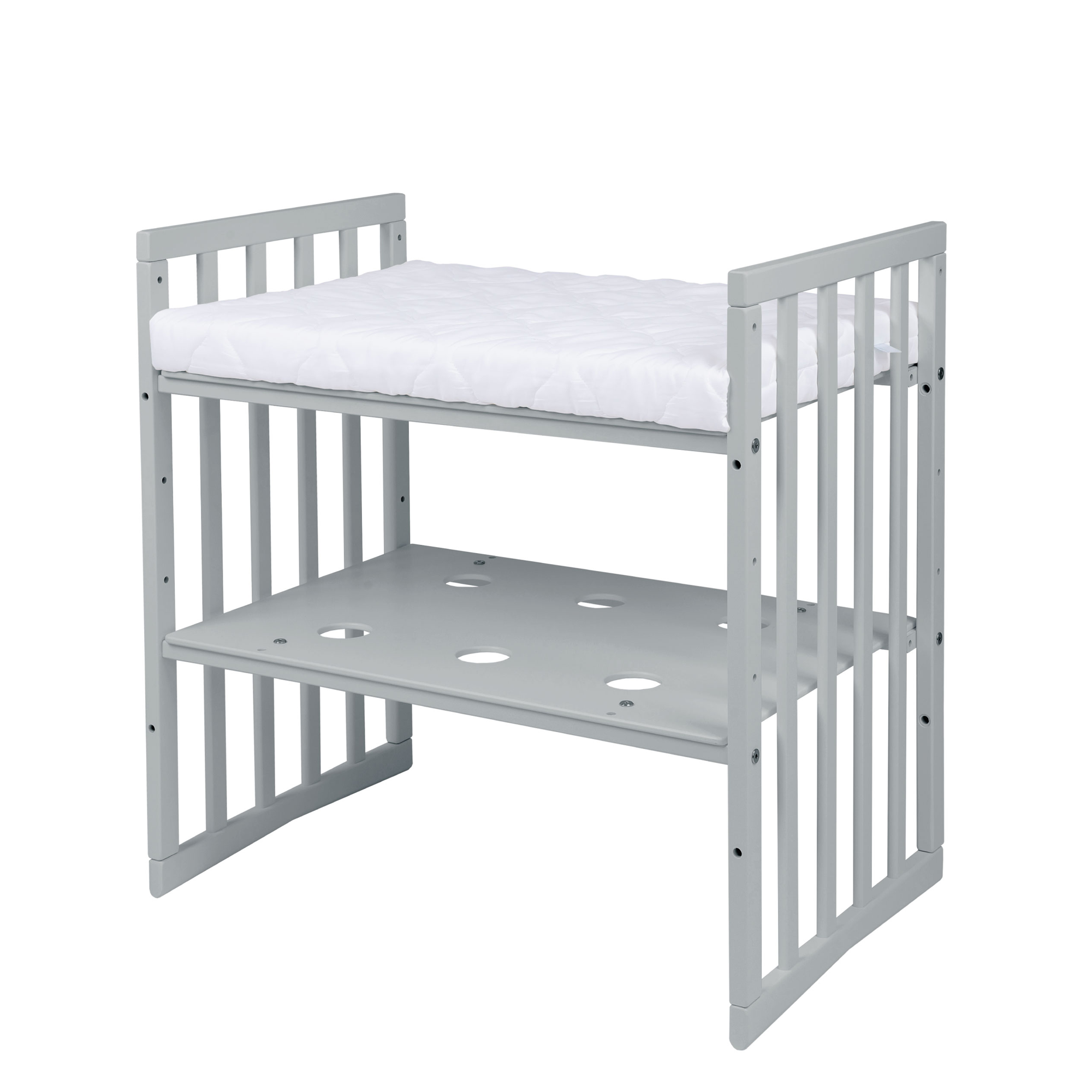 Waldin - owalne łóżeczko 7w1 | Grey Waldin - owalne łóżeczko 7w1 | Grey