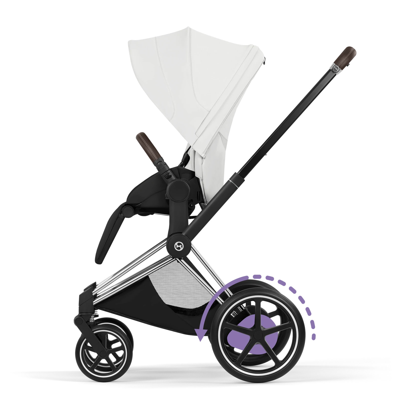 Cybex e-Priam 5.0 - wózek 2w1 | Off White - Chrome (Style)