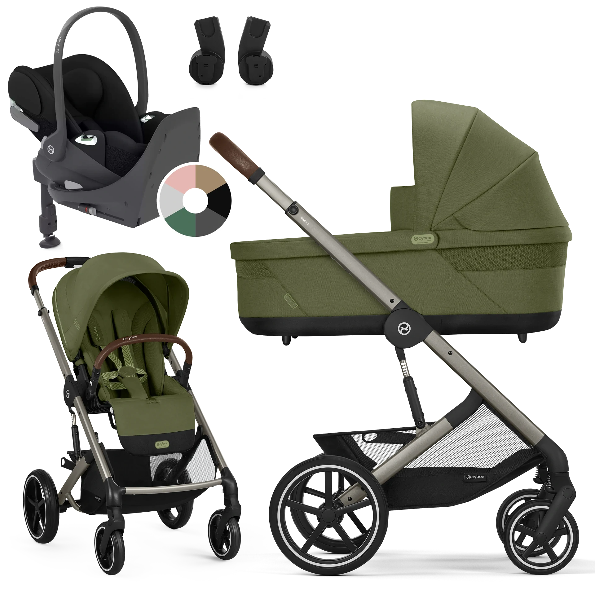 Cybex Balios S Lux + Cybex Cloud T i-Size + baza T - 4w1 | Moss Green