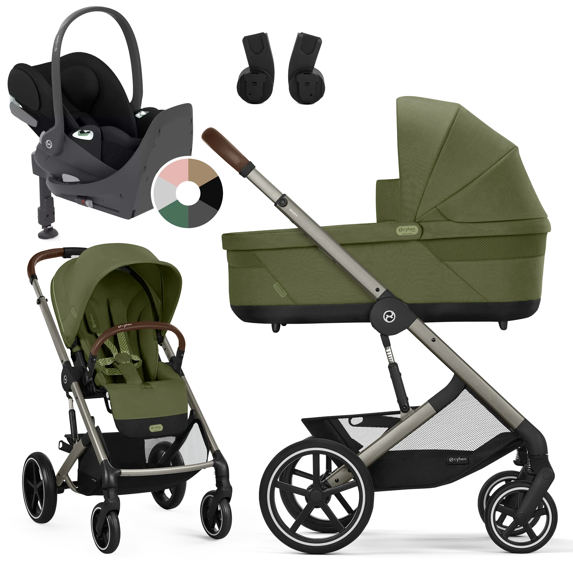 Cybex Balios S Lux + Cybex Cloud T i-Size + baza T - 4w1 | Moss Green