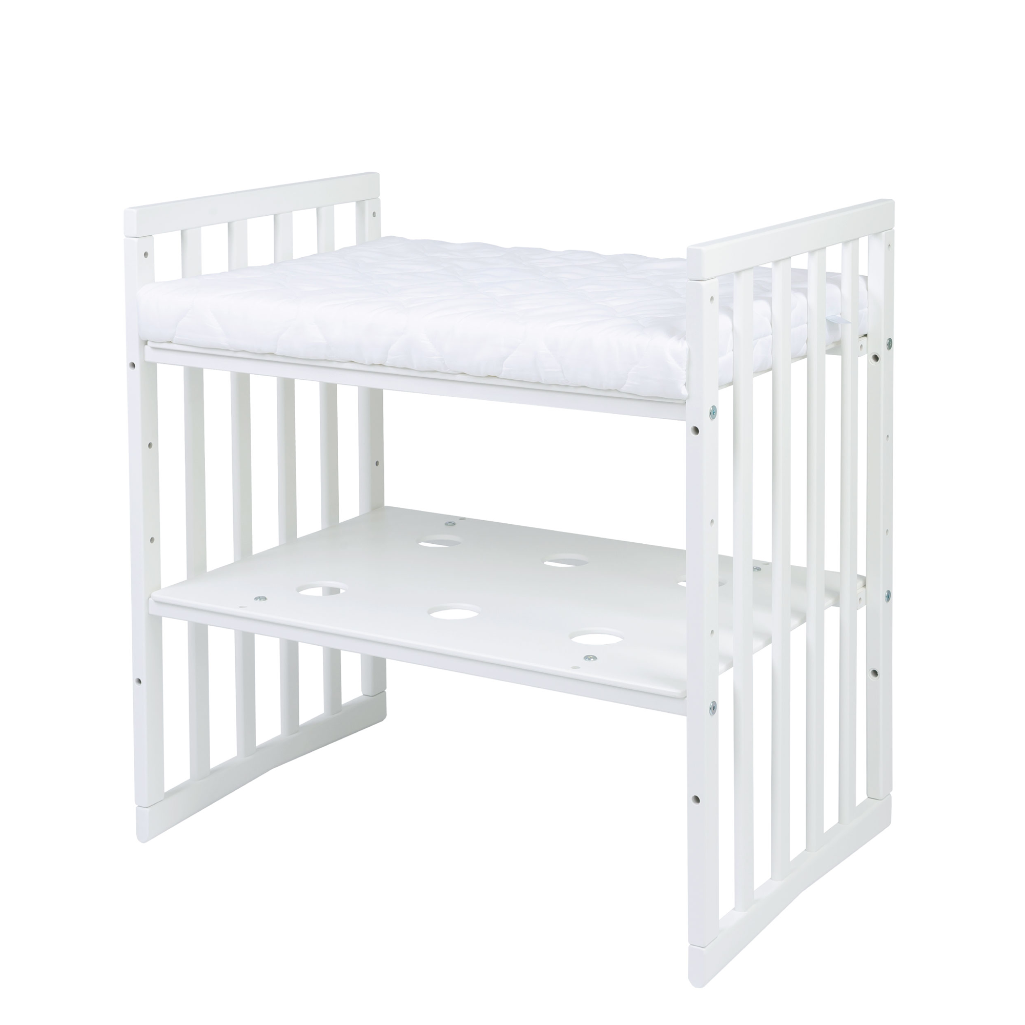 Waldin - owalne łóżeczko 7w1 | White Waldin - owalne łóżeczko 7w1 | White
