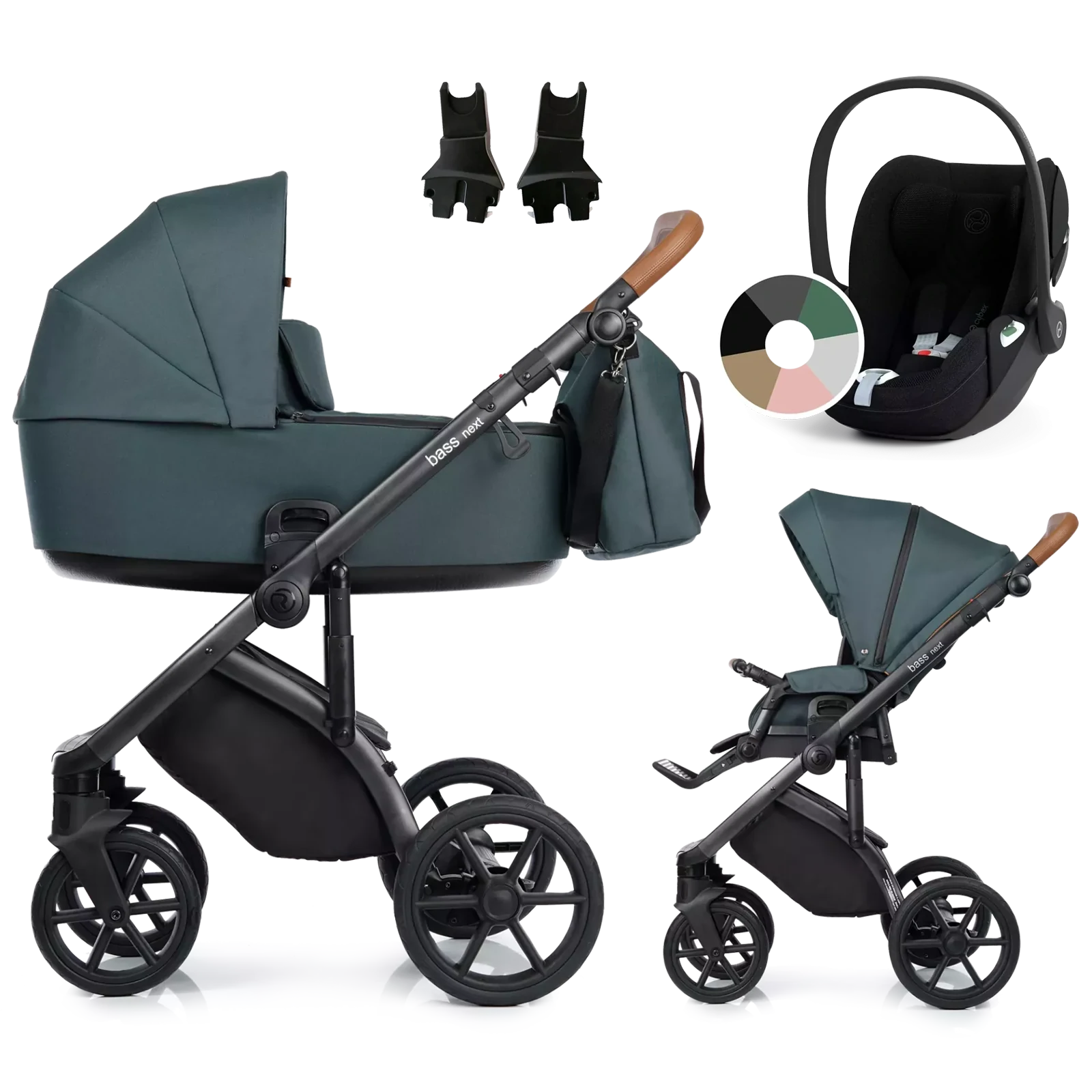 Roan Bass Next + Cybex Cloud T i-Size +GRATIS - 3w1 | Pacific Green