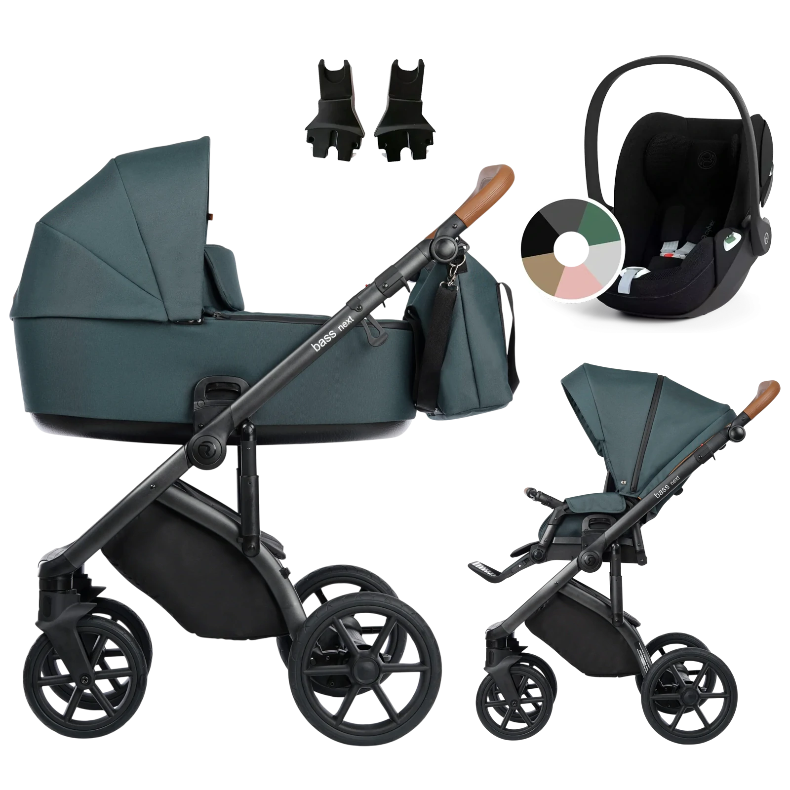 Roan Bass Next + Cybex Cloud T i-Size +GRATIS - 3w1 | Pacific Green