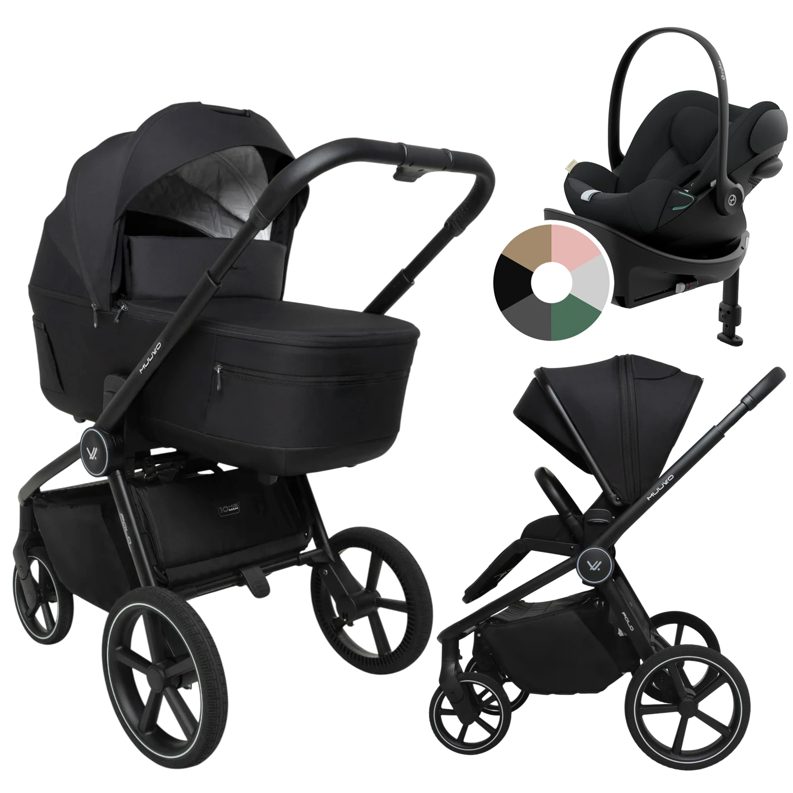Muuvo Fold + Cybex Cloud G3 + baza G3 + GRATIS - 4w1 | Classic Black