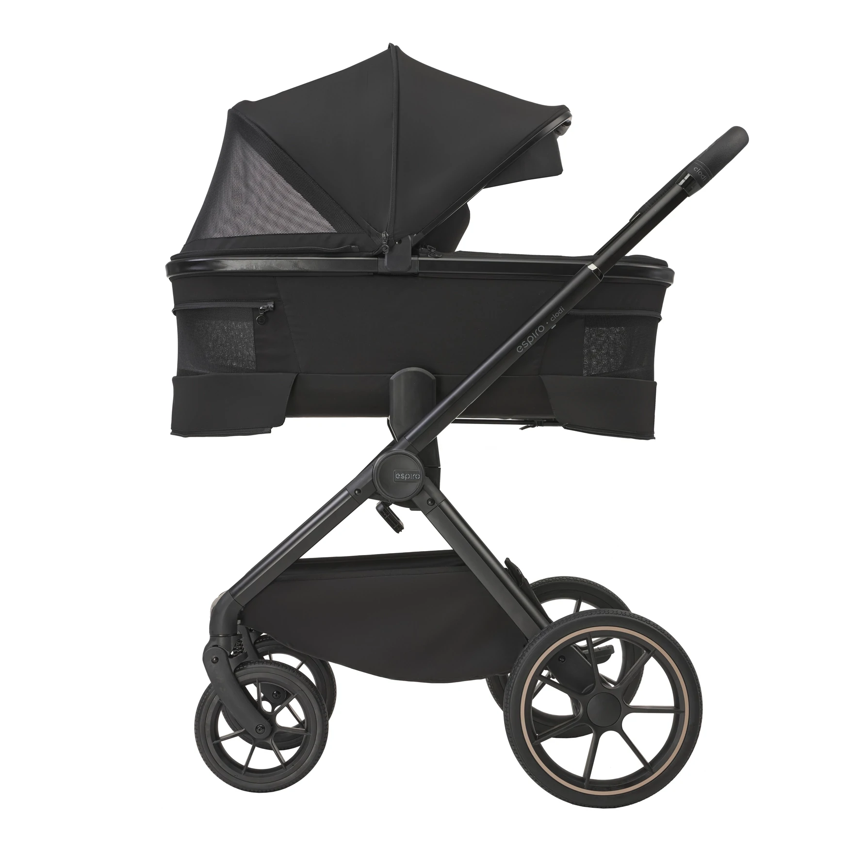 Espiro Clodi - wózek 2w1 | 10 Trendy Black