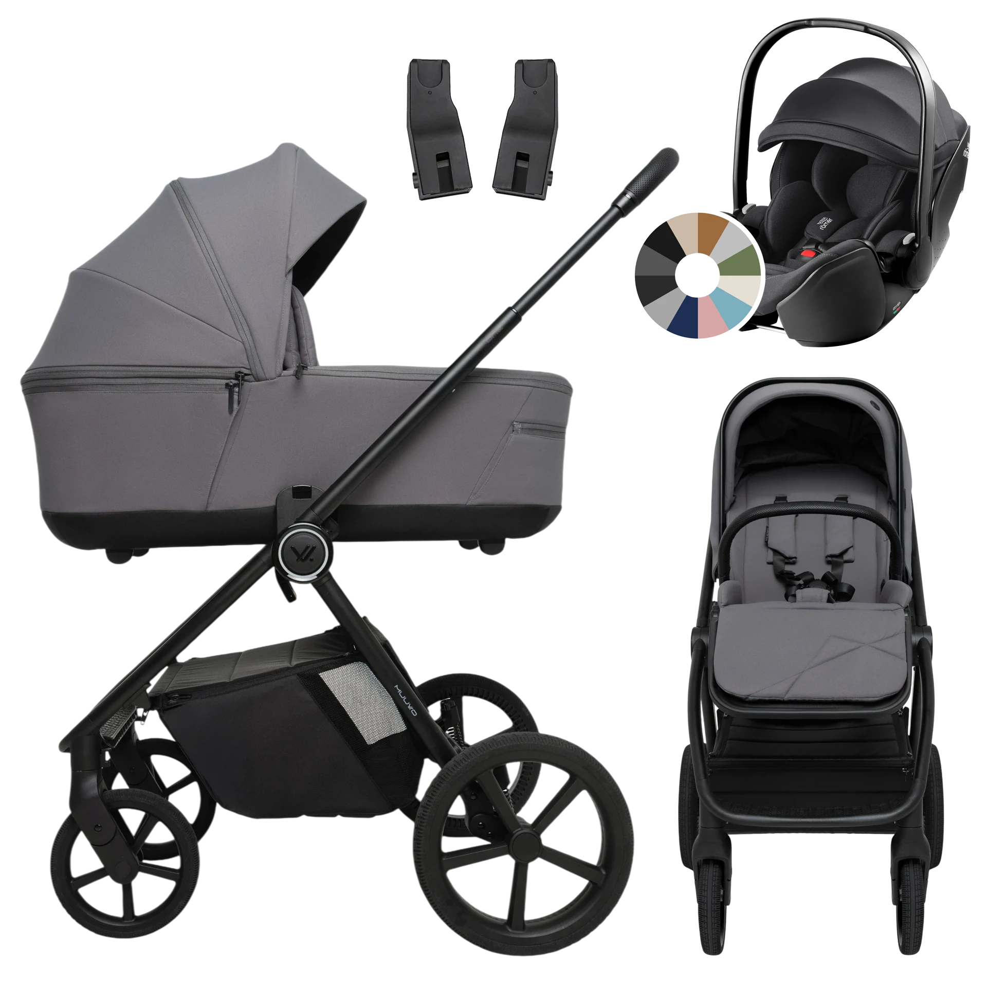 Muuvo One + Britax Römer Baby-Safe Pro +GRATIS - 3w1 | Gris