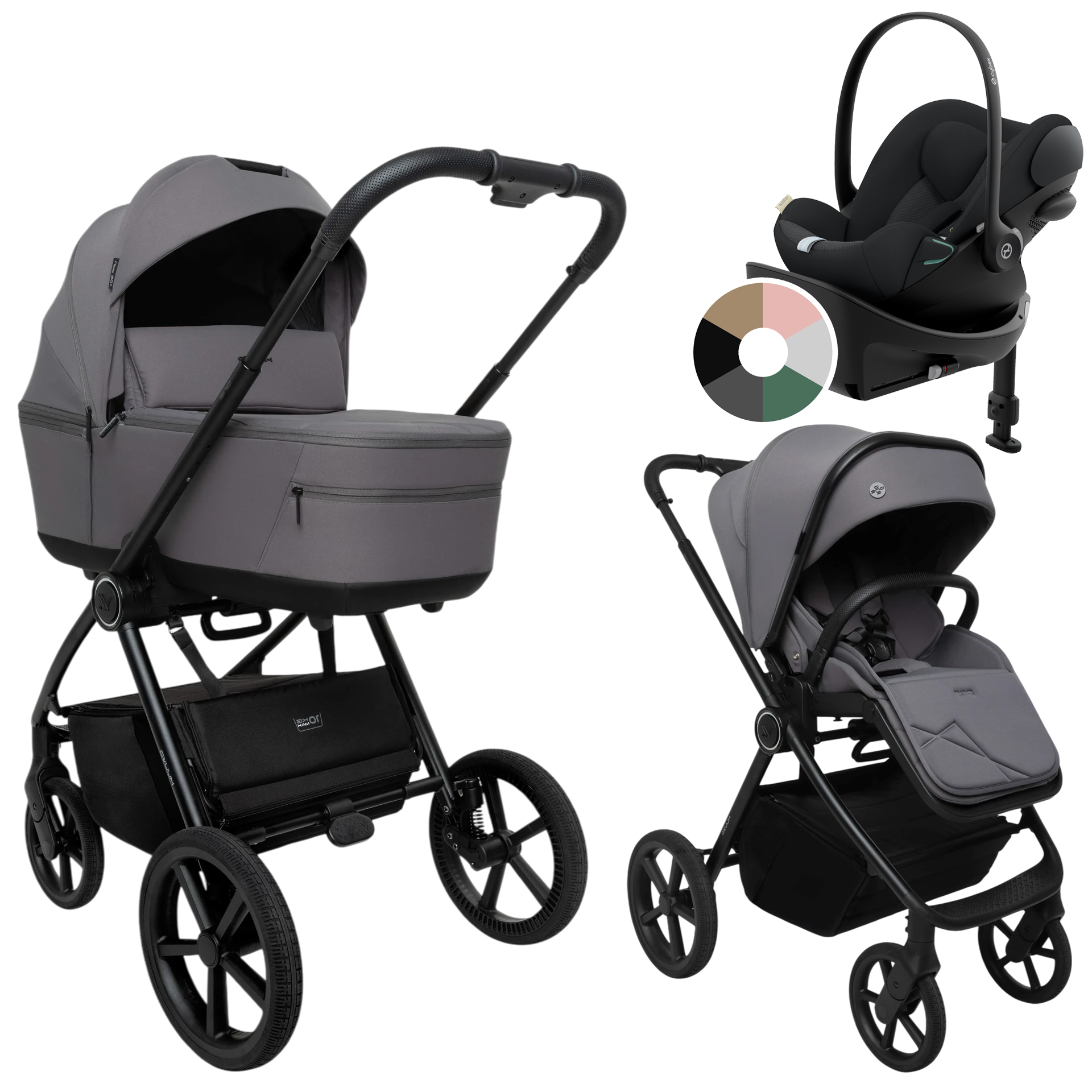 Muuvo One + Cybex Cloud G + baza G +GRATIS - 4w1 | Gris