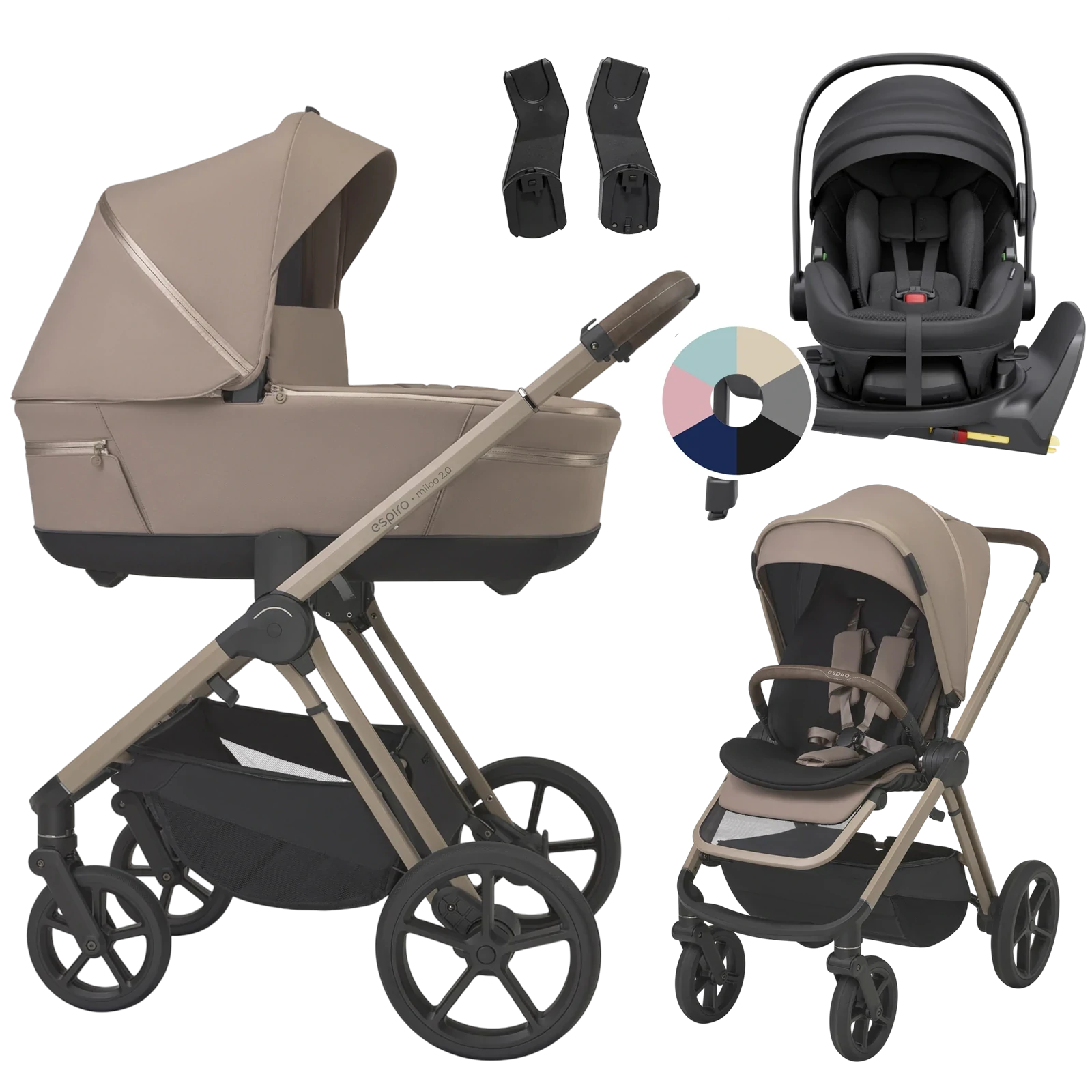 Espiro Miloo 2.0 + Avionaut Pixel 3 + baza IQ Orbit + GRATIS - 4w1 | 319 Perfect Beige