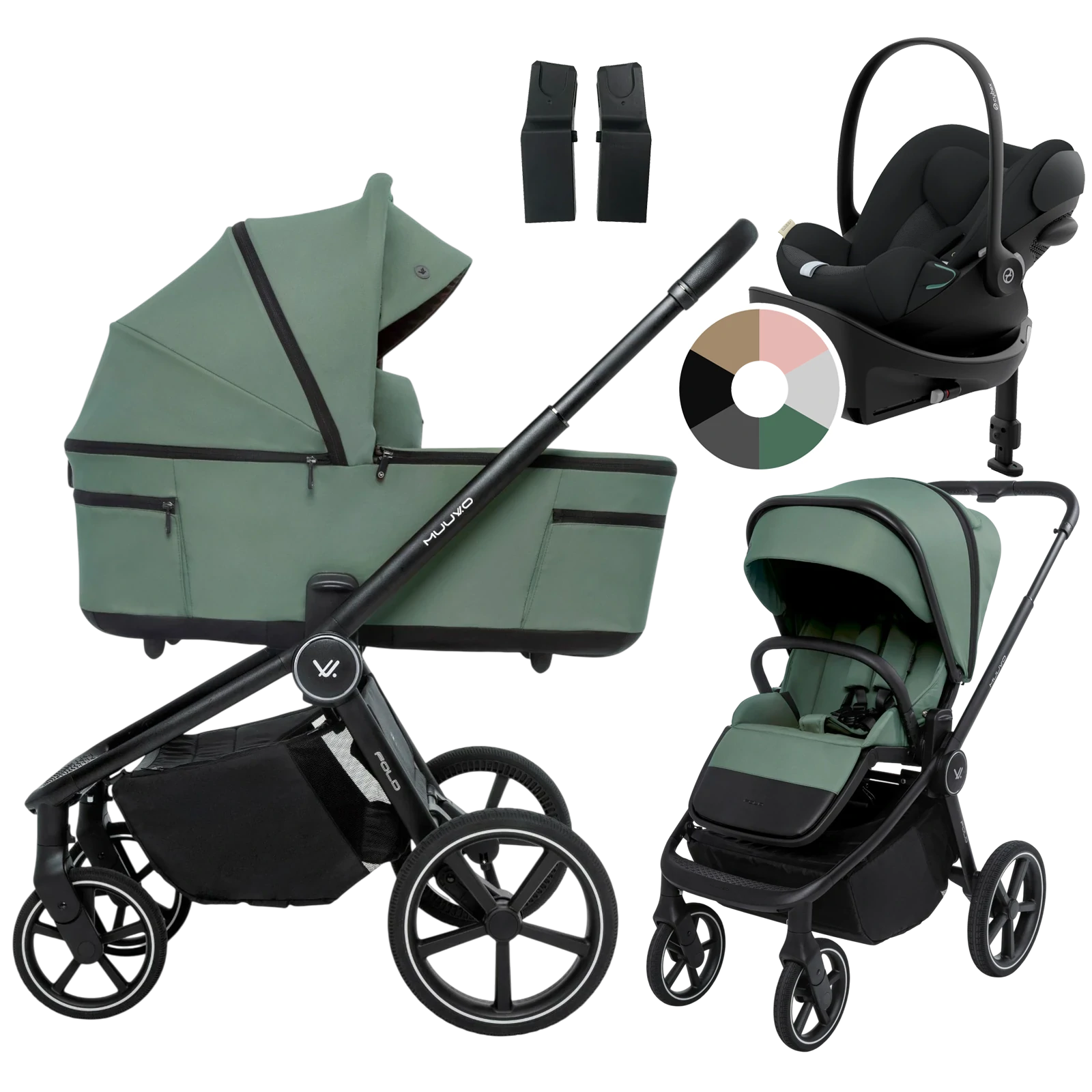 Muuvo Fold + Cybex Cloud G3 + baza G3 + GRATIS - 4w1 | Pine Green