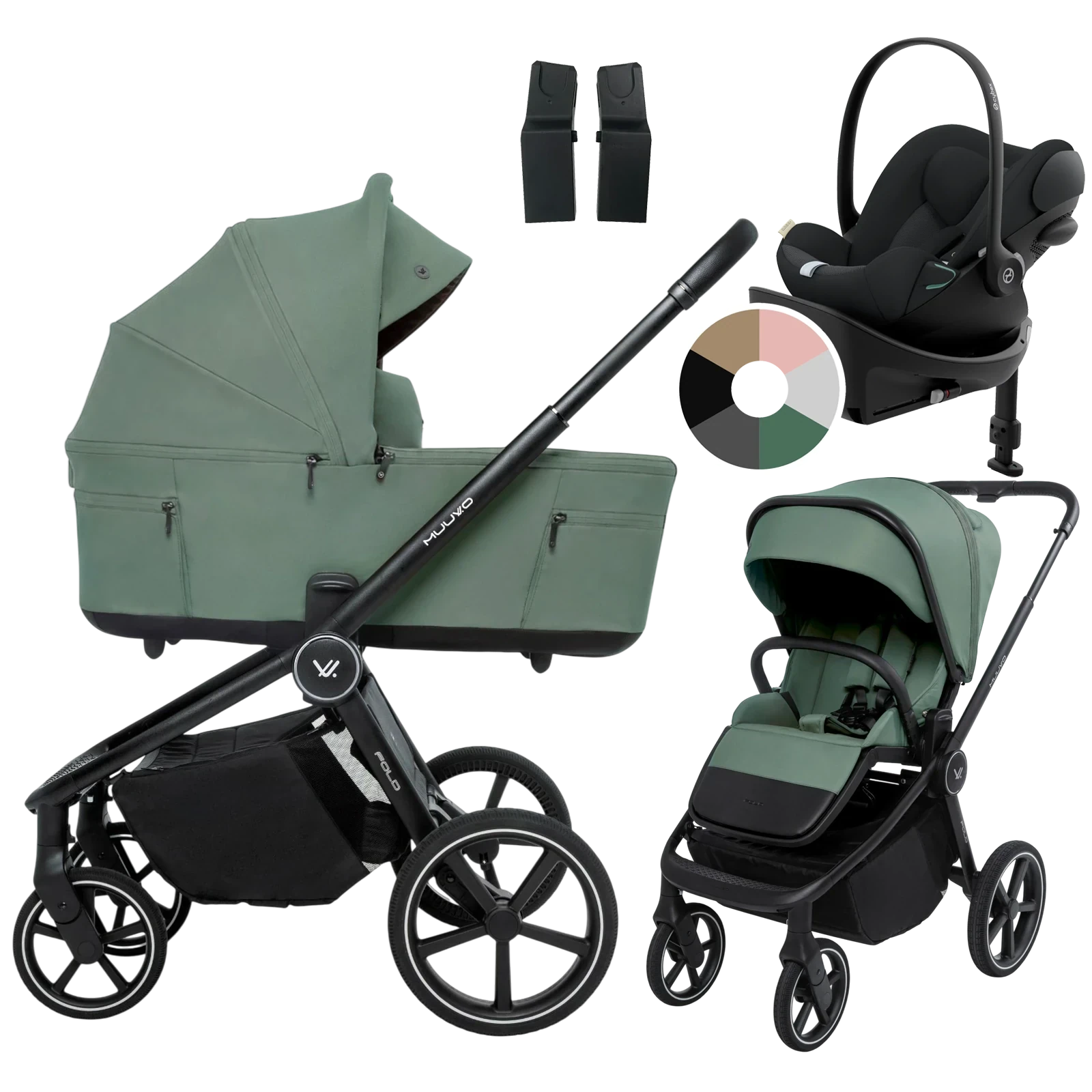 Muuvo Fold + Cybex Cloud G3 + baza G3 + GRATIS - 4w1 | Pine Green