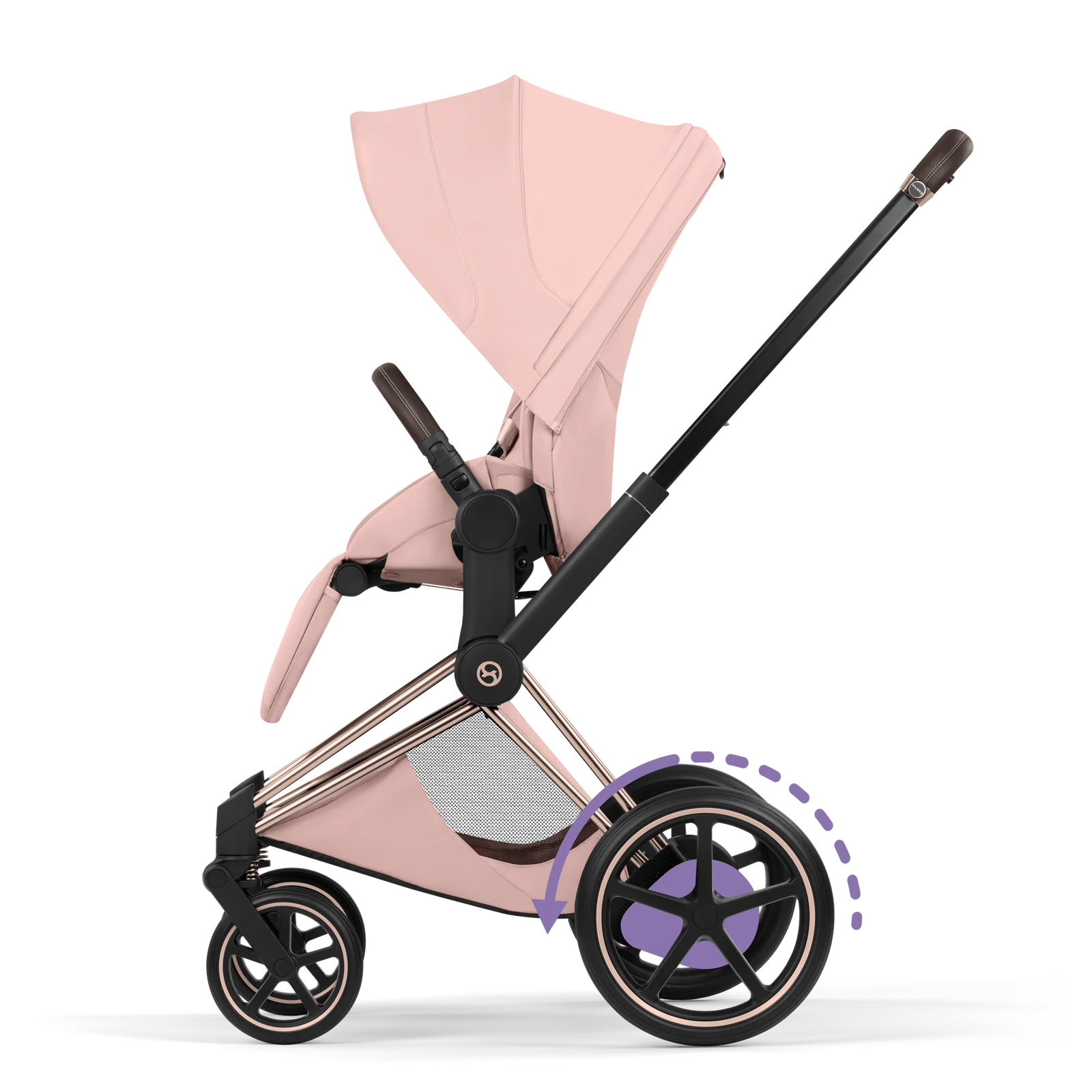 Cybex e-Priam 5.0 - wózek 2w1 | Peach Pink - Rosegold (Style)