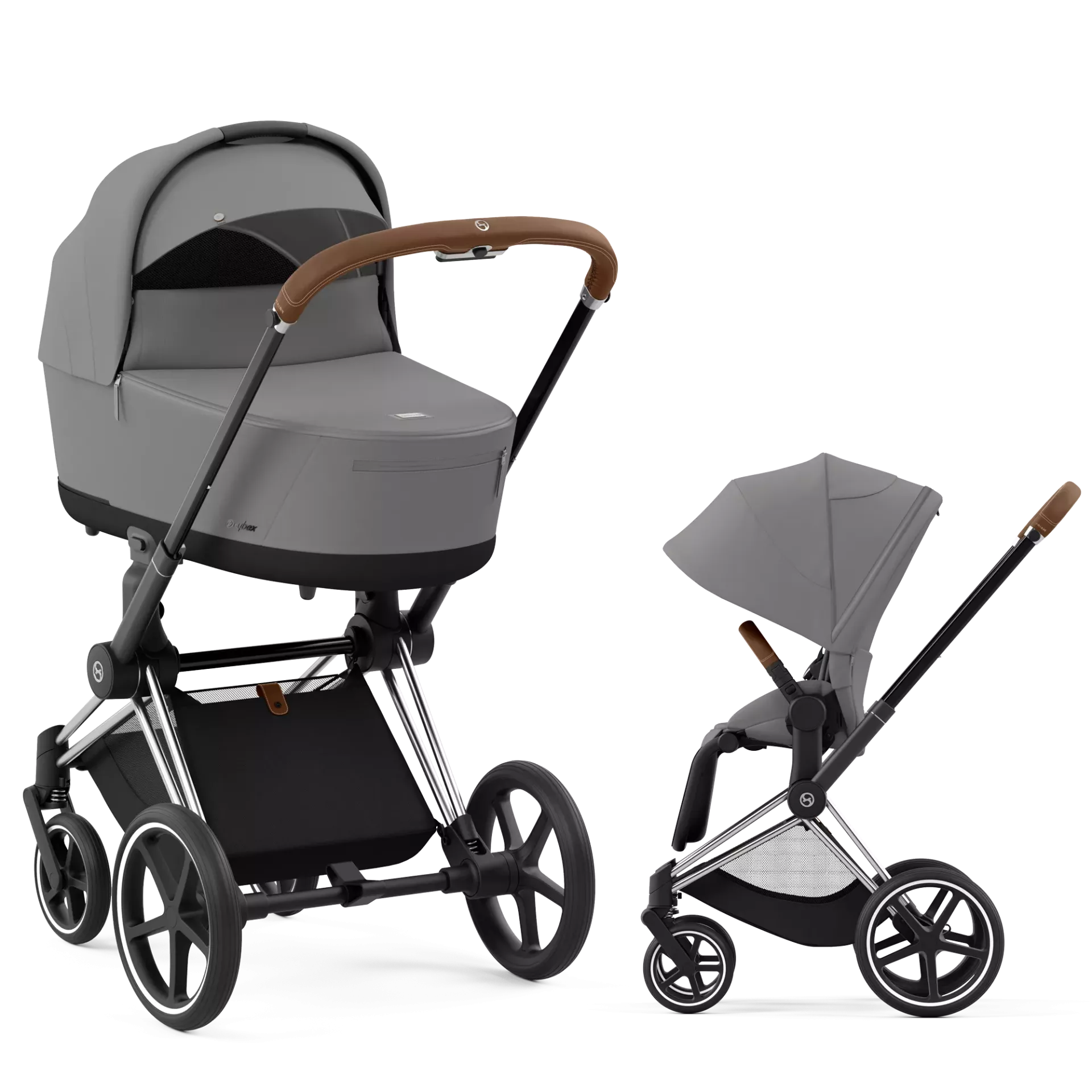 Cybex Priam 4.0 - 2w1 | Mirage Grey (Chrome Brown Frame)