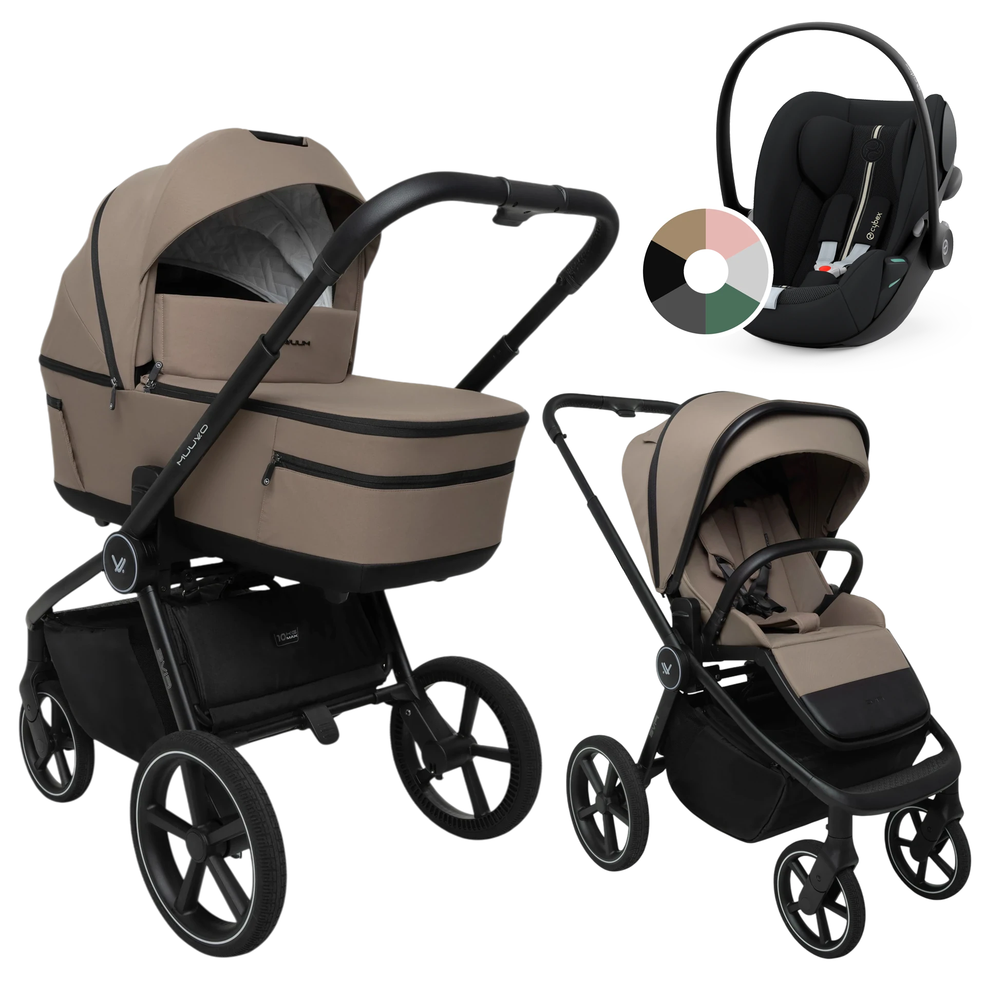 Muuvo Five + Cybex Cloud G i-Size +GRATIS - 3w1 | Mokka