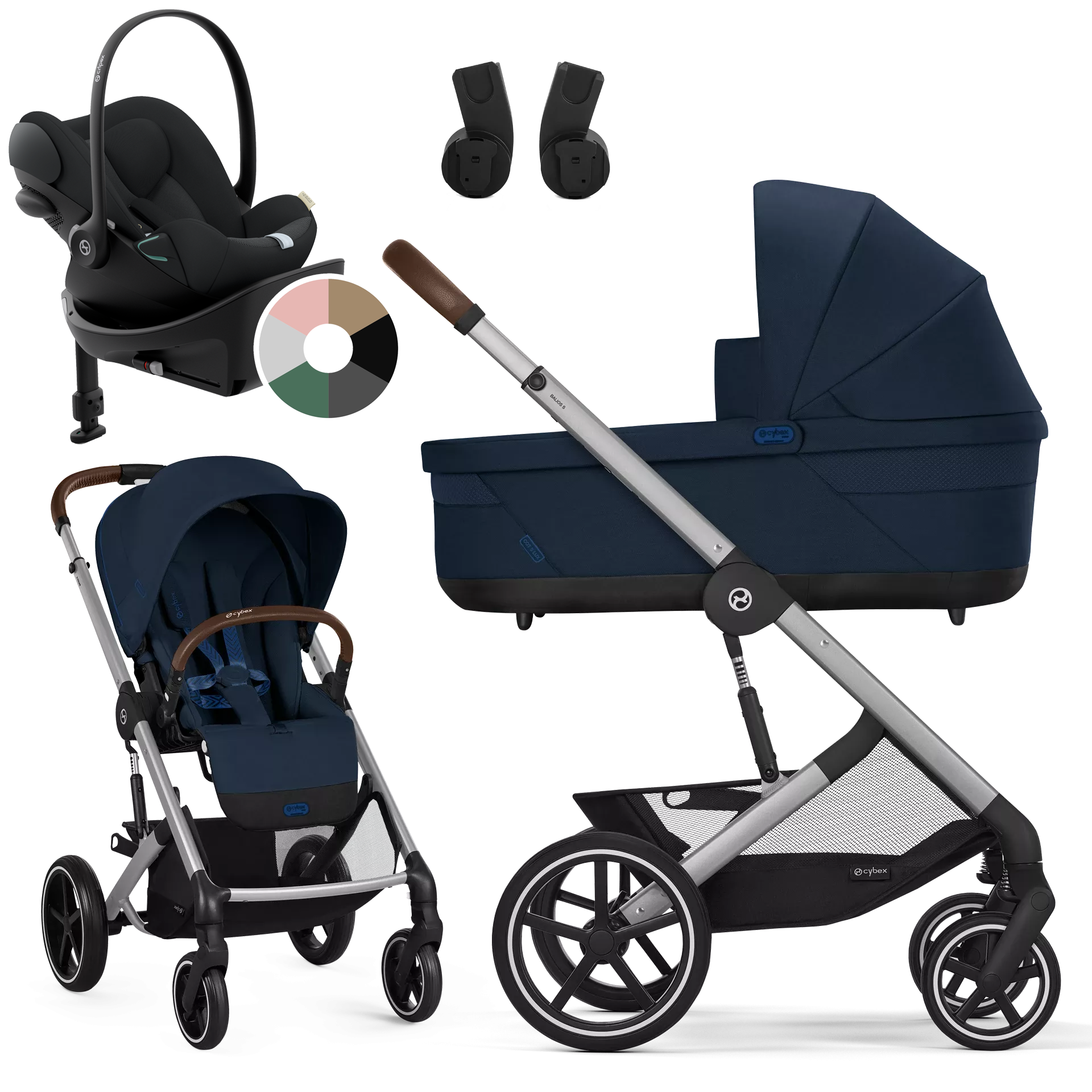 Cybex Balios S Lux + Cybex Cloud G + baza G - 4w1 | Ocean Blue