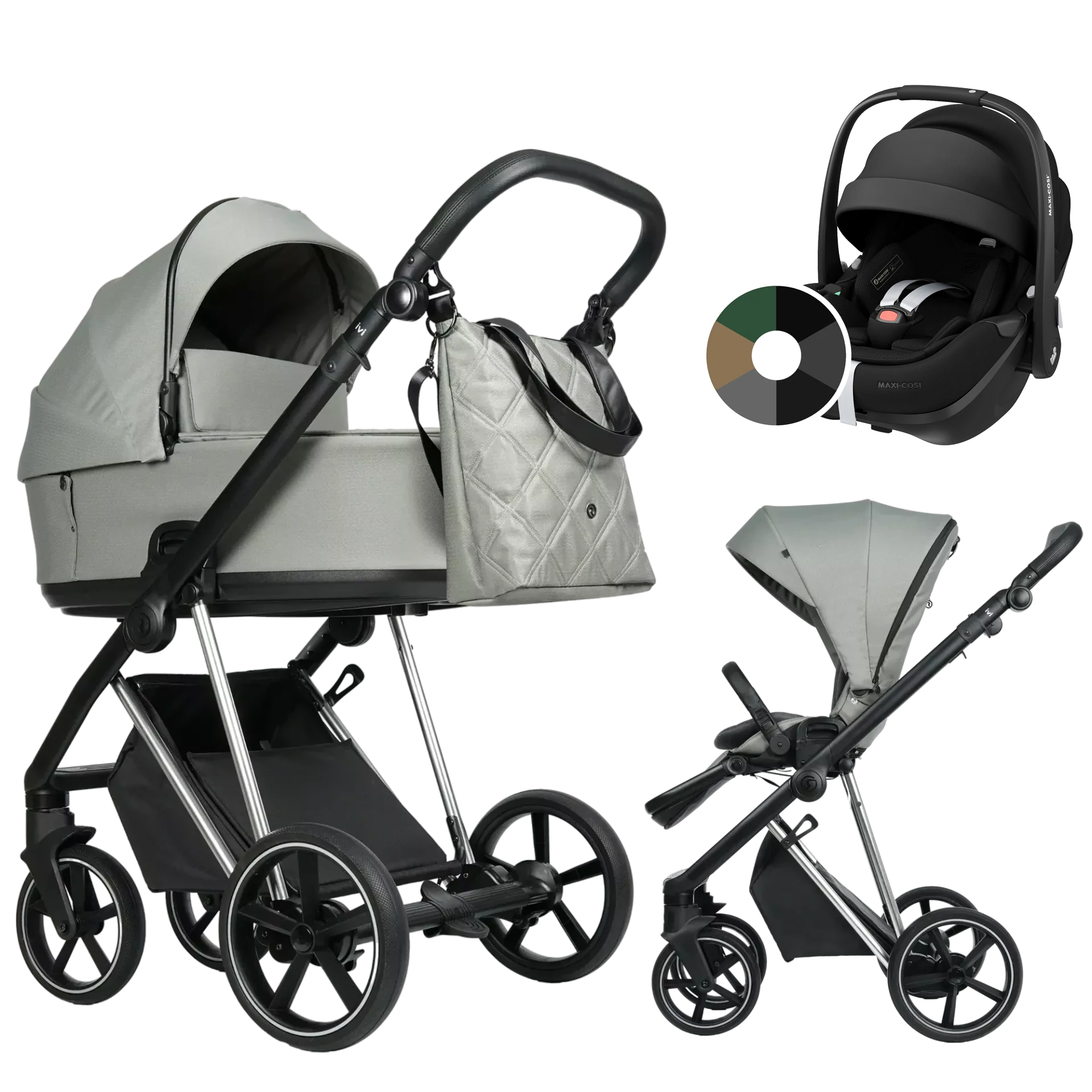 Roan Ivi 2.0 + Cybex Cloud T i-Size +GRATIS - 3w1 | Tea Leaf
