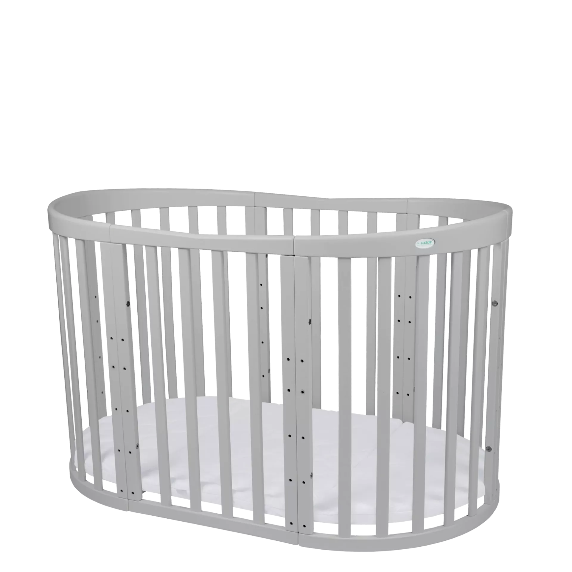 Waldin - owalne łóżeczko 7w1 | Grey Waldin - owalne łóżeczko 7w1 | Grey