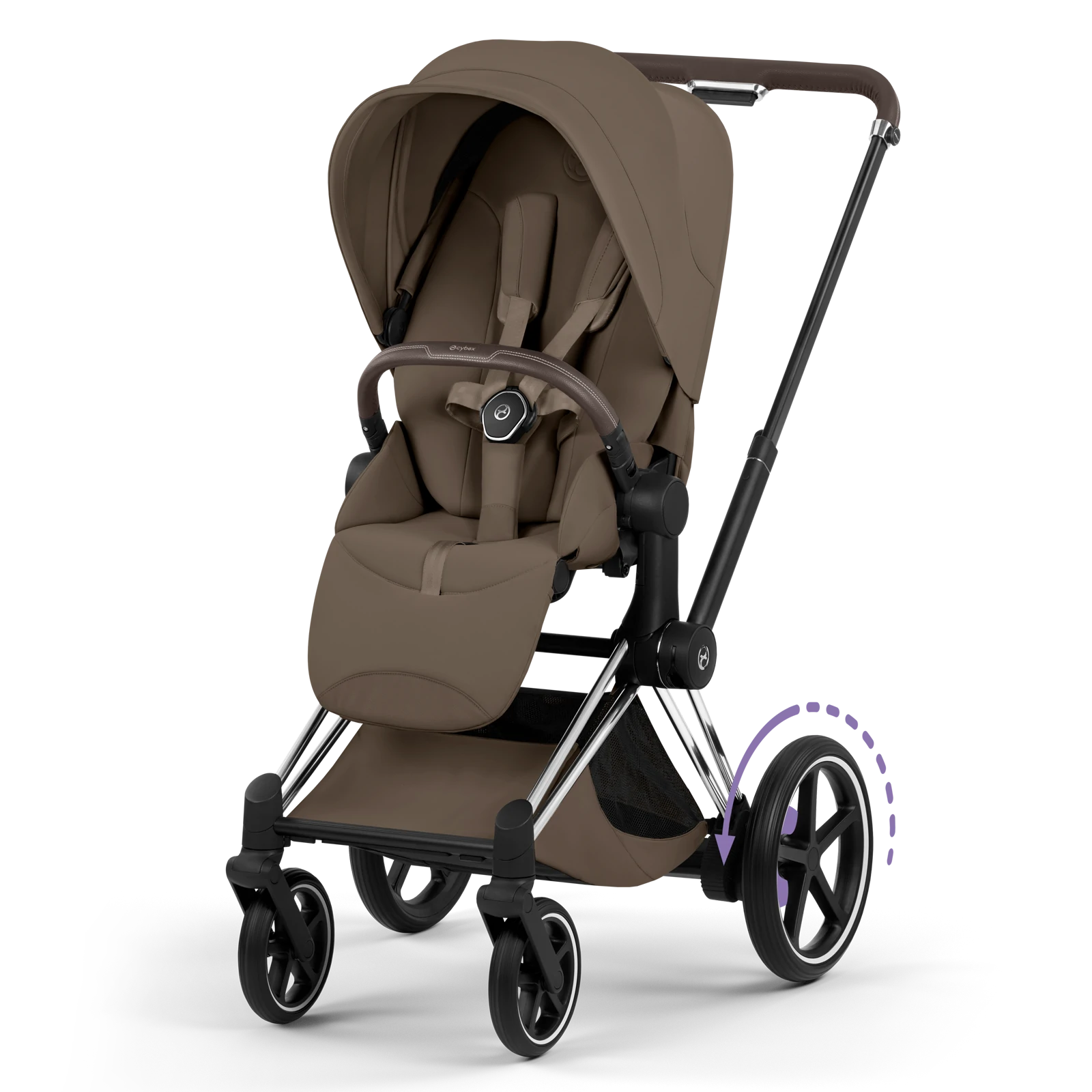Cybex e-Priam 5.0 - wózek 2w1 | Coconut Brown - Chrome (Style)