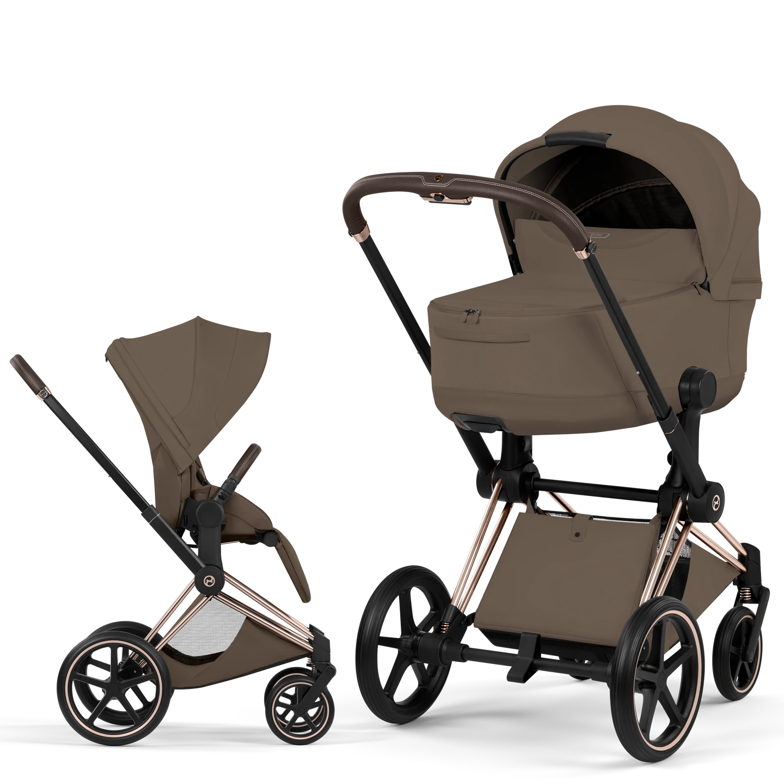 Cybex Priam 5.0 - wózek 2w1 | Coconut Brown - Rosegold (Style)