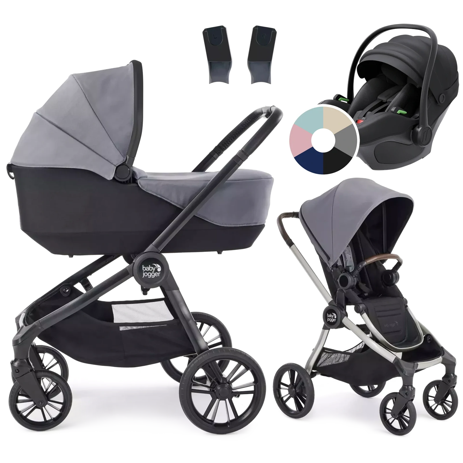 Baby Jogger City Sights + Avionaut Pixel 3 + GRATIS - 3w1 | Dark Slate