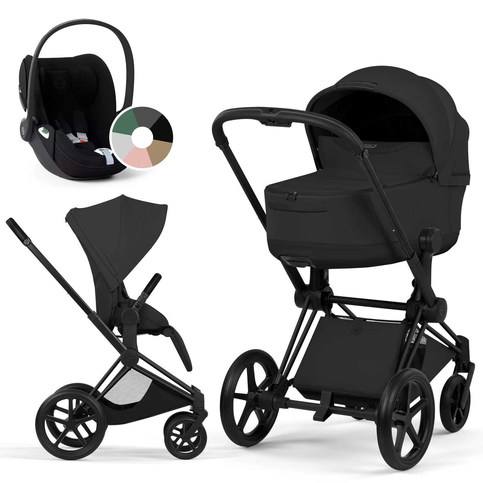 Cybex Priam 5.0 - wózek 3w1 | Sepia Black - Matt Black (Style)