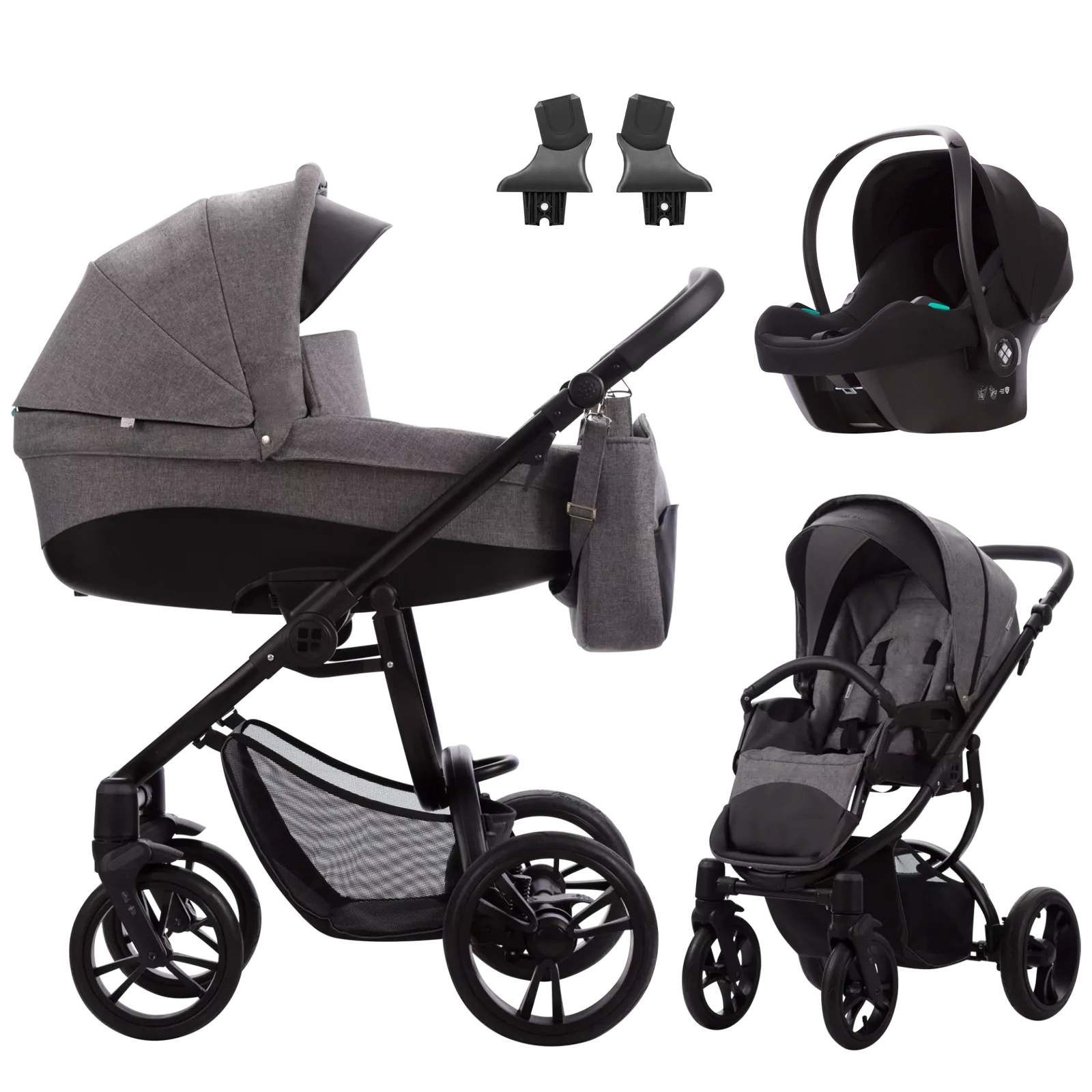 Bebetto Holland + Bebetto Cosmo 2.0 +GRATIS - 3w1 | 01 (Black Frame)