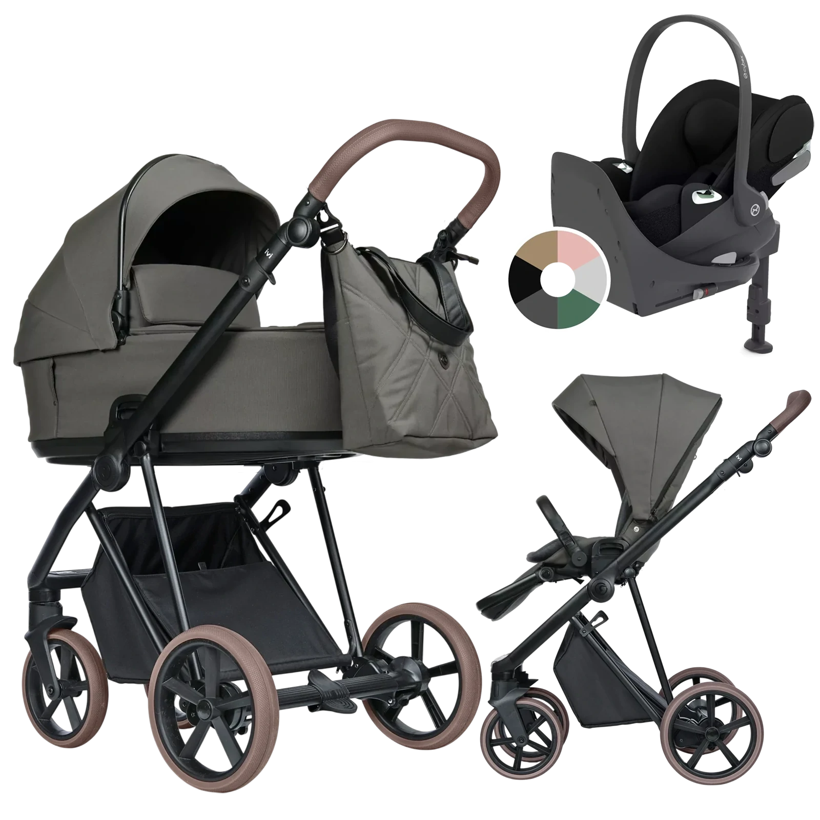 Roan Ivi 2.0 Vintage + Cybex Cloud T + baza T + GRATIS - 4w1 | Praline