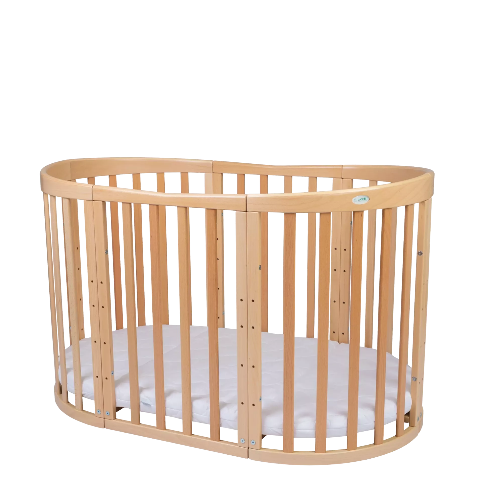 Waldin - owalne łóżeczko 7w1 | Natural