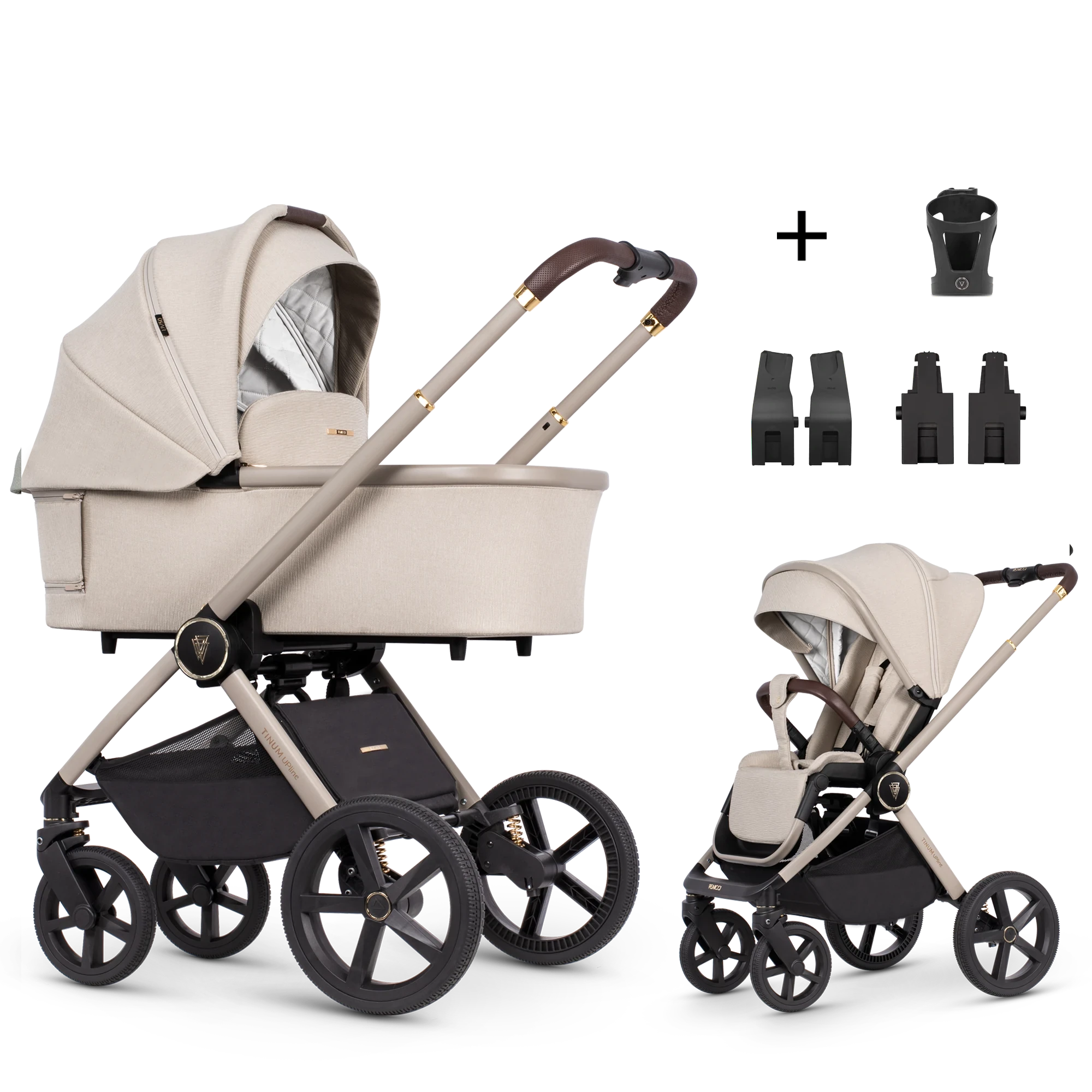 Venicci Tinum Upline +AKCESORIA - 2w1 | Stone Beige Venicci Tinum Upline +AKCESORIA - 2w1 | Stone Beige