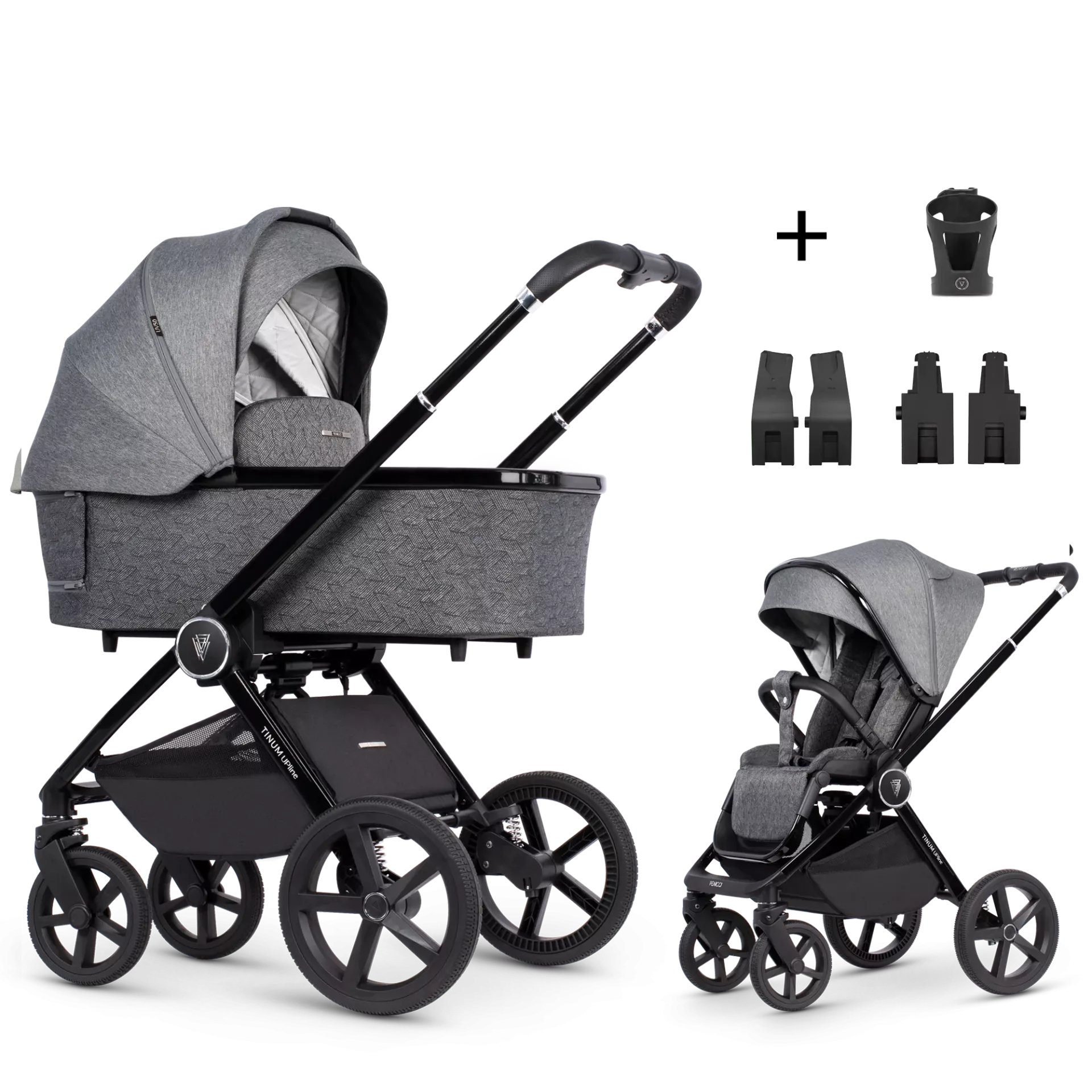 Venicci Tinum Upline +AKCESORIA - 2w1 | Slate Grey