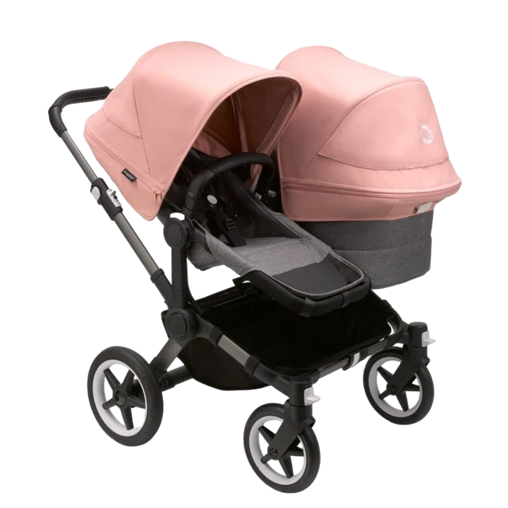 Bugaboo Donkey 5 Duo | Graphite-Grey Melange-Morning Pink