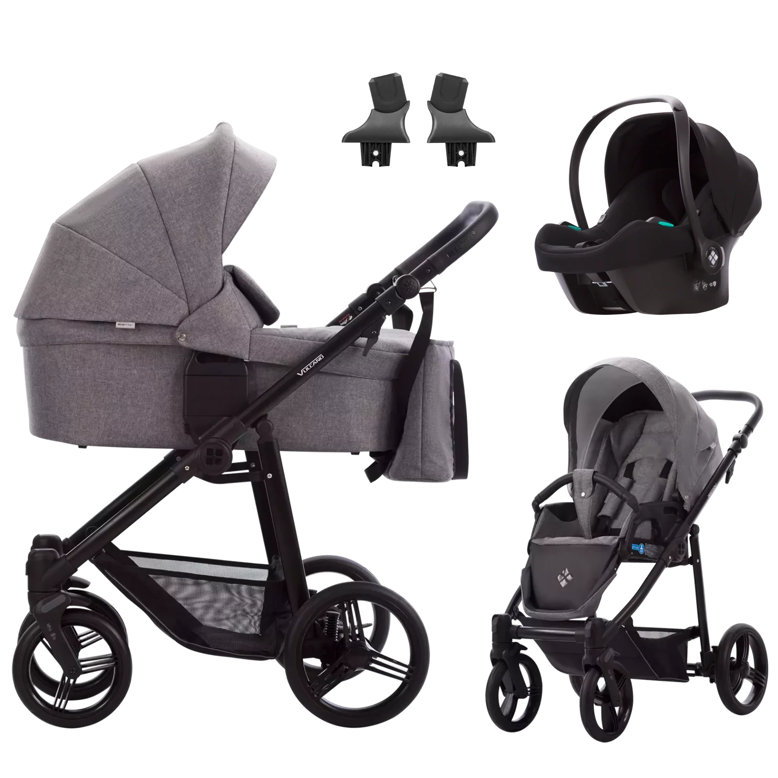 Bebetto Vulcano + Bebetto Cosmo 2.0 +GRATIS - 3w1 | 03 (Black Frame)