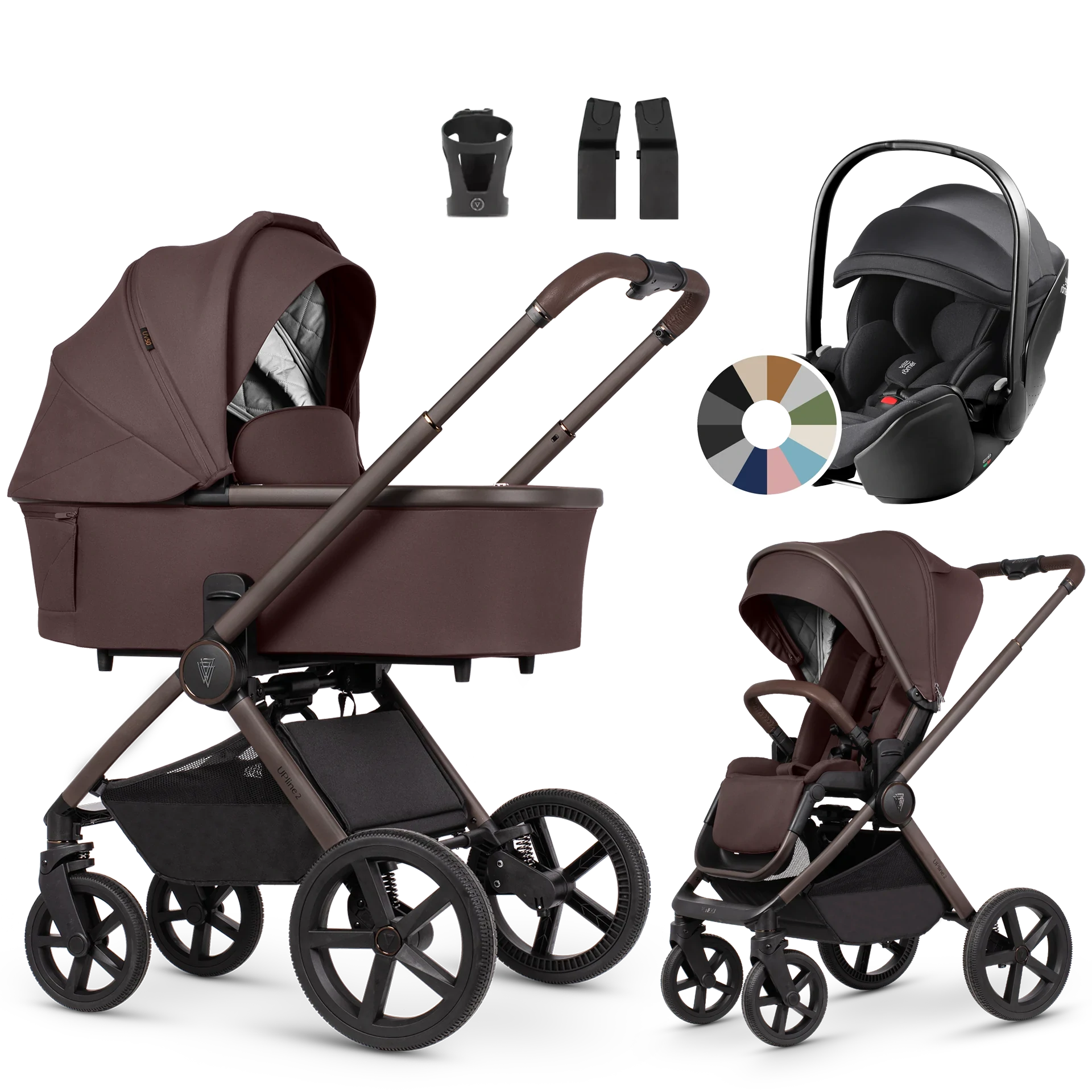 Venicci Upline 2 + Britax Römer Baby-Safe Pro +AKCESORIA - 3w1 | Burgundy Venicci Upline 2 + Britax Römer Baby-Safe Pro +AKCESORIA - 3w1 | Burgundy