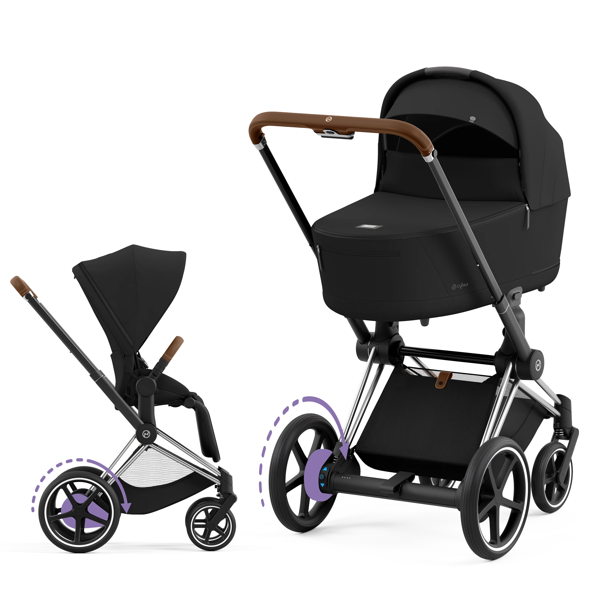 Cybex e-Priam 4.0 - 2w1 | Sepia Black (Chrome Brown Frame)